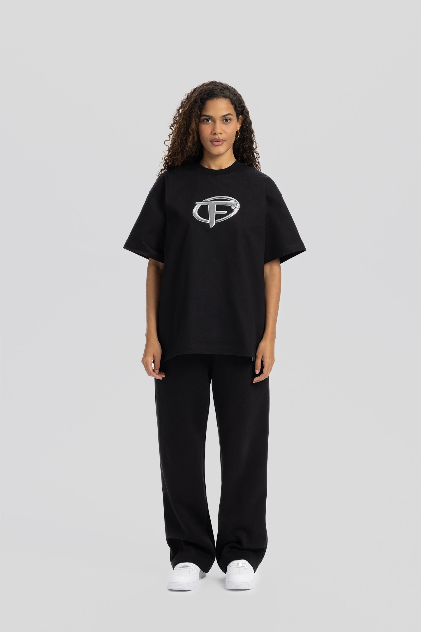 Hype - F Hologram Black Print Tee