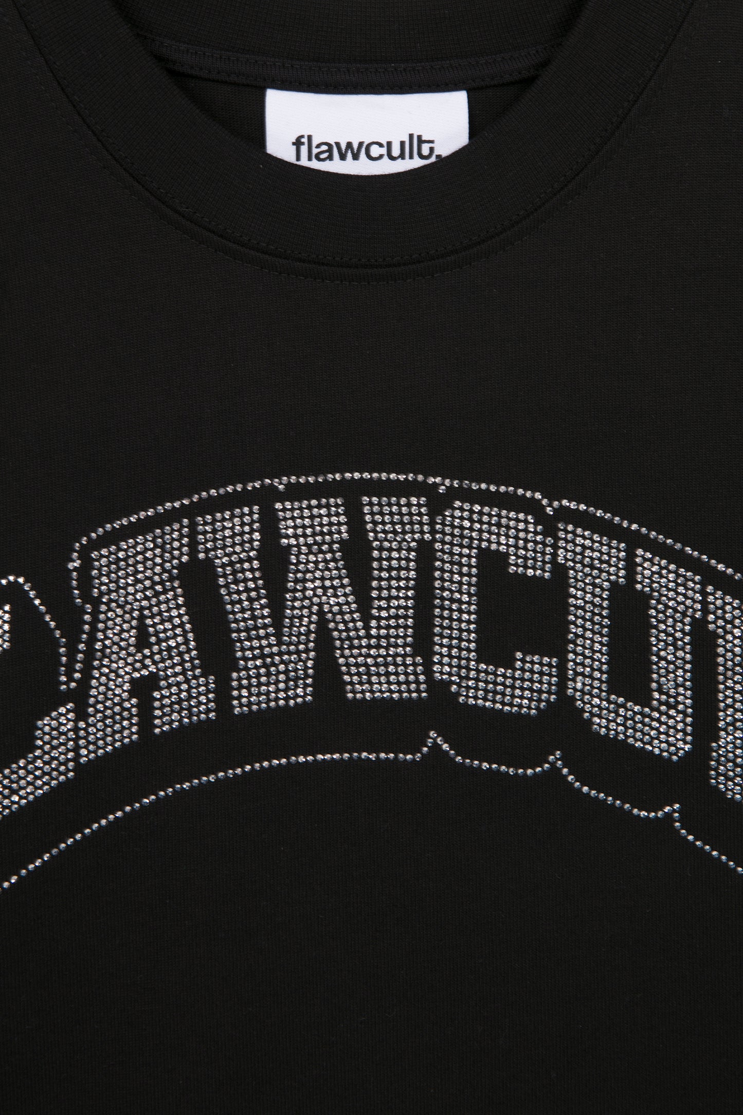 Flawcult Rhinestone Black Tee