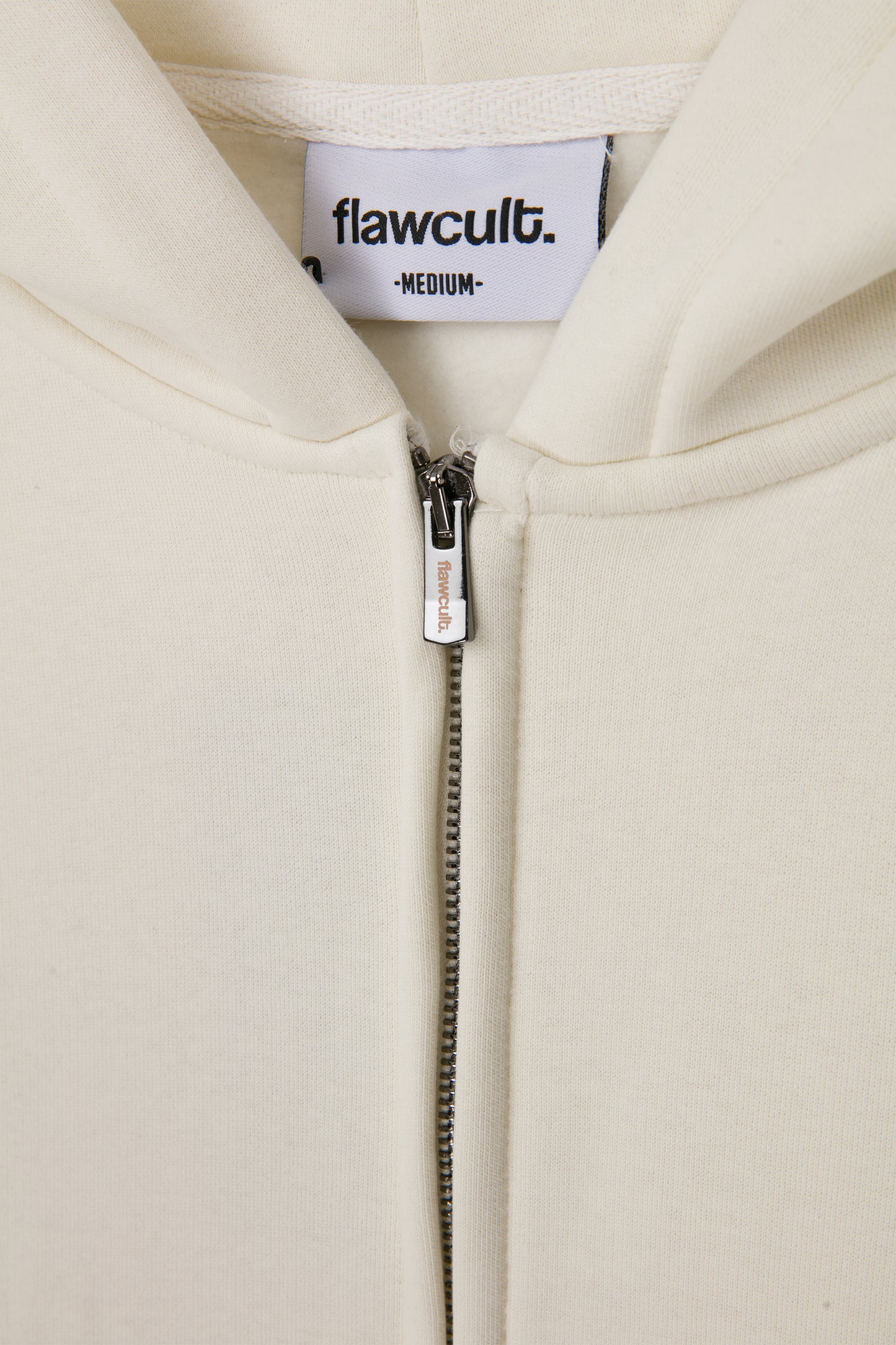 Basic Cream Zip Hoodie