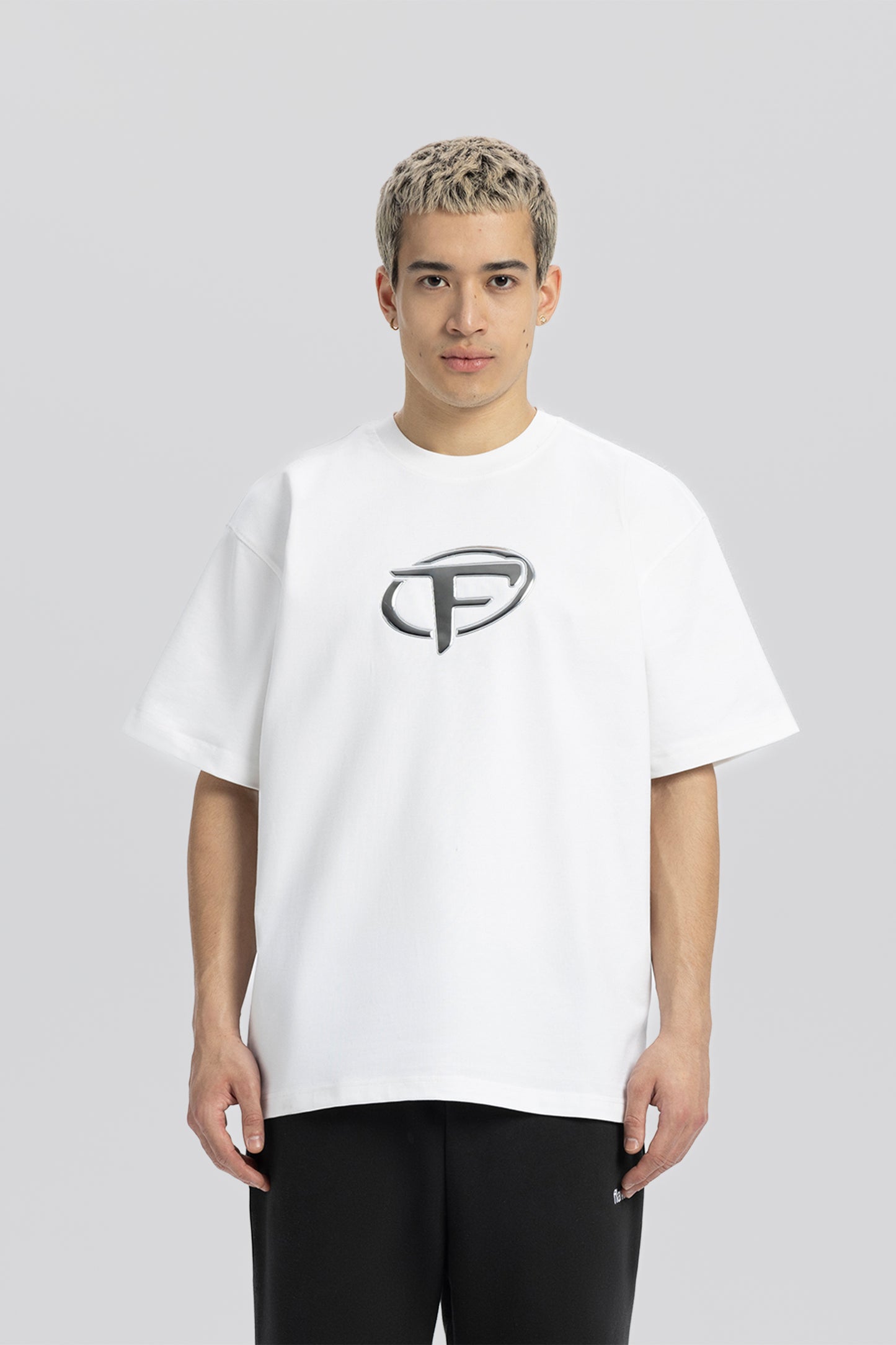 Hype - F Hologram White Print Tee