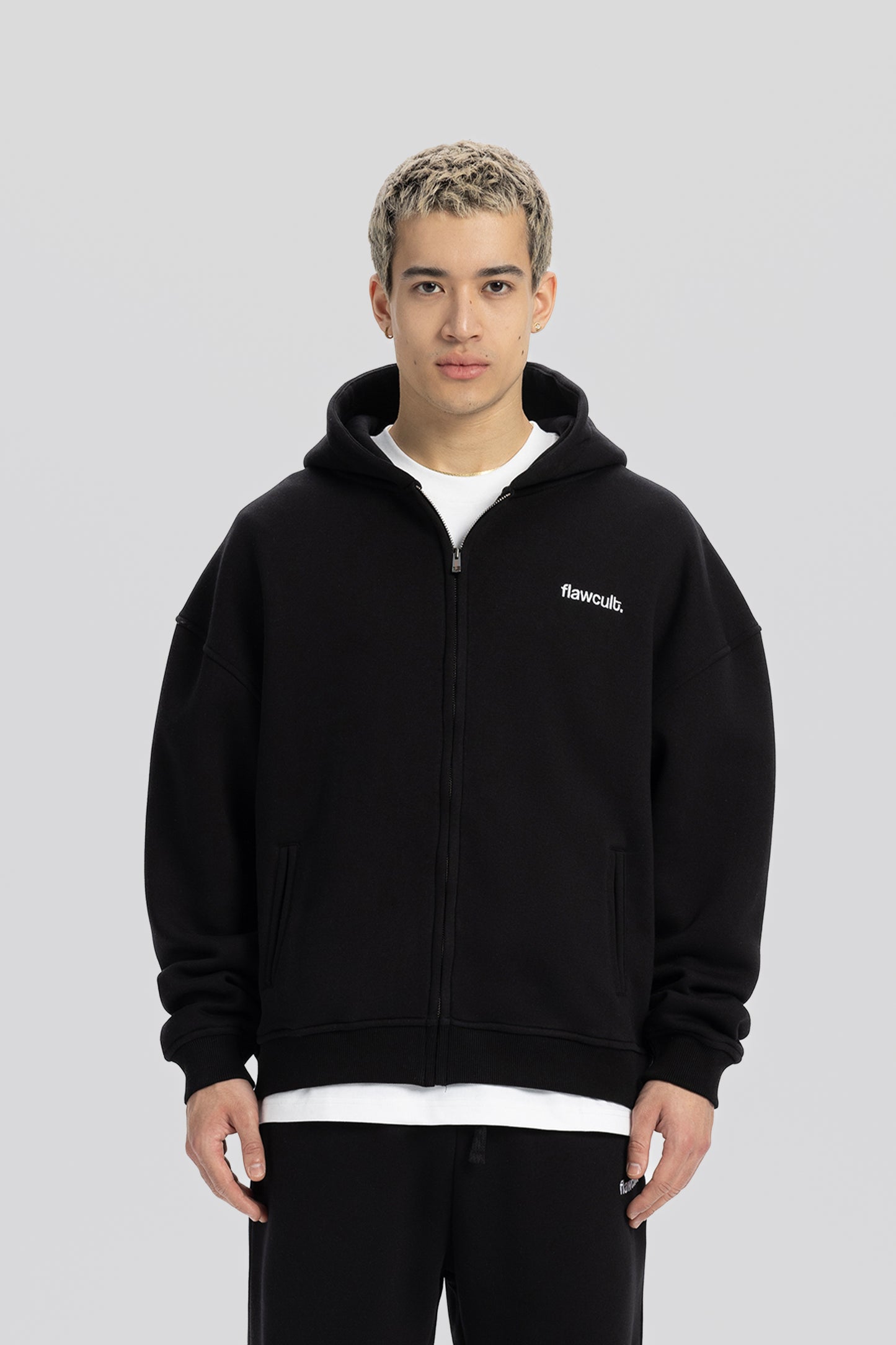 Basic Black Zip Hoodie