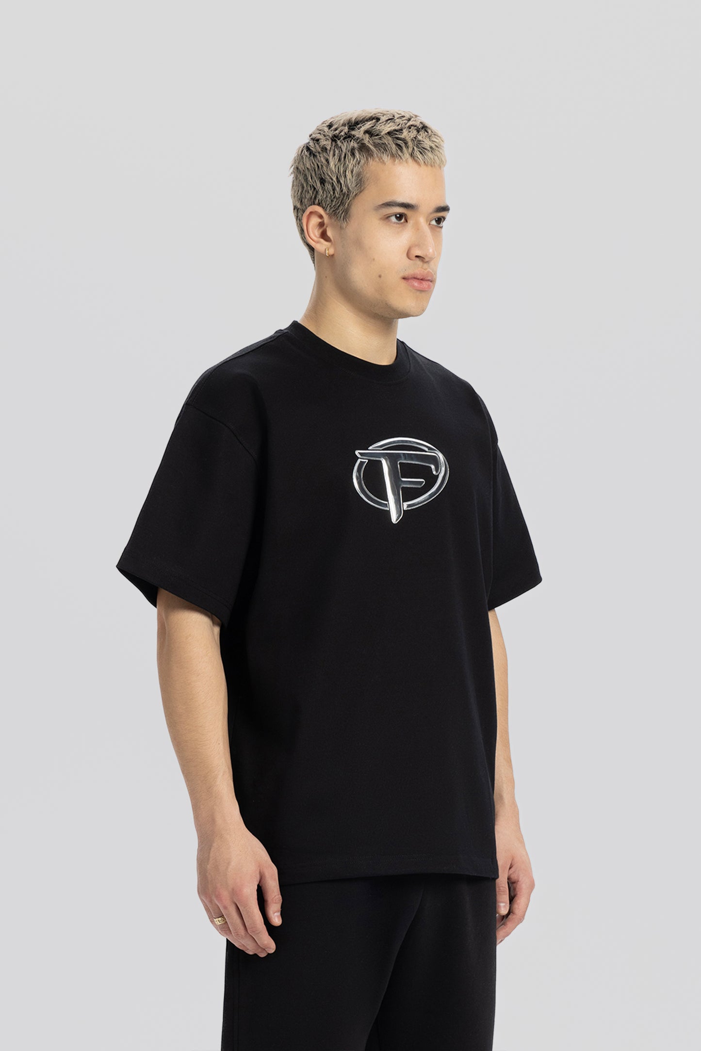 Hype - F Hologram Black Print Tee