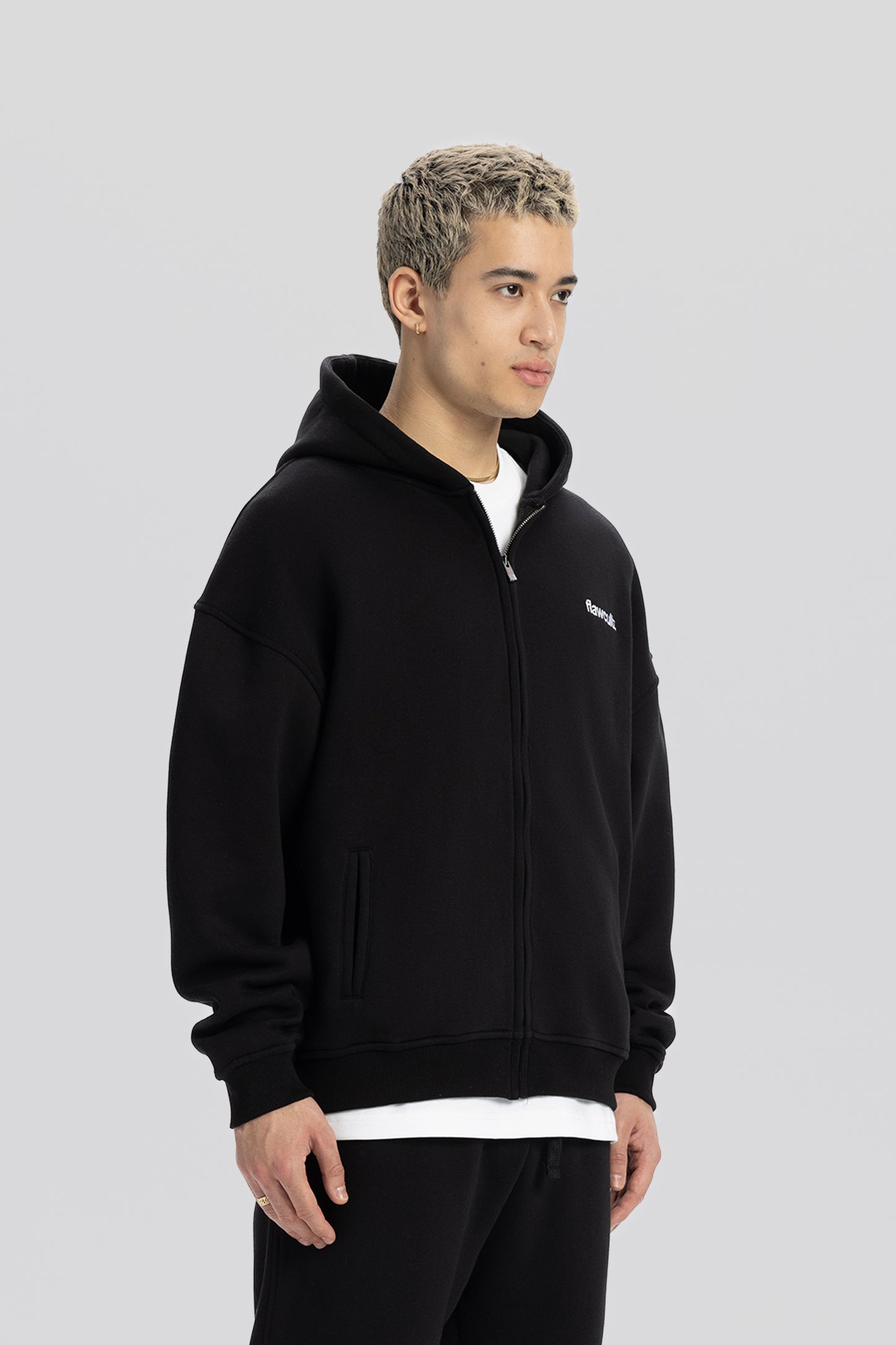 Basic Black Zip Hoodie