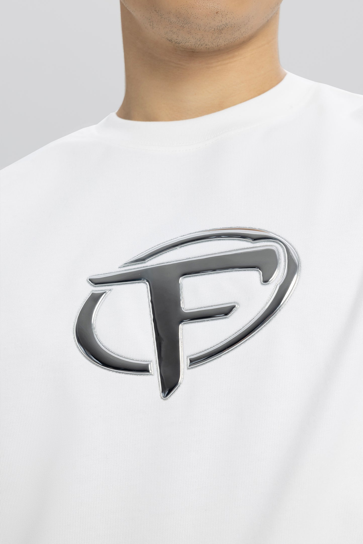 Hype - F Hologram White Print Tee