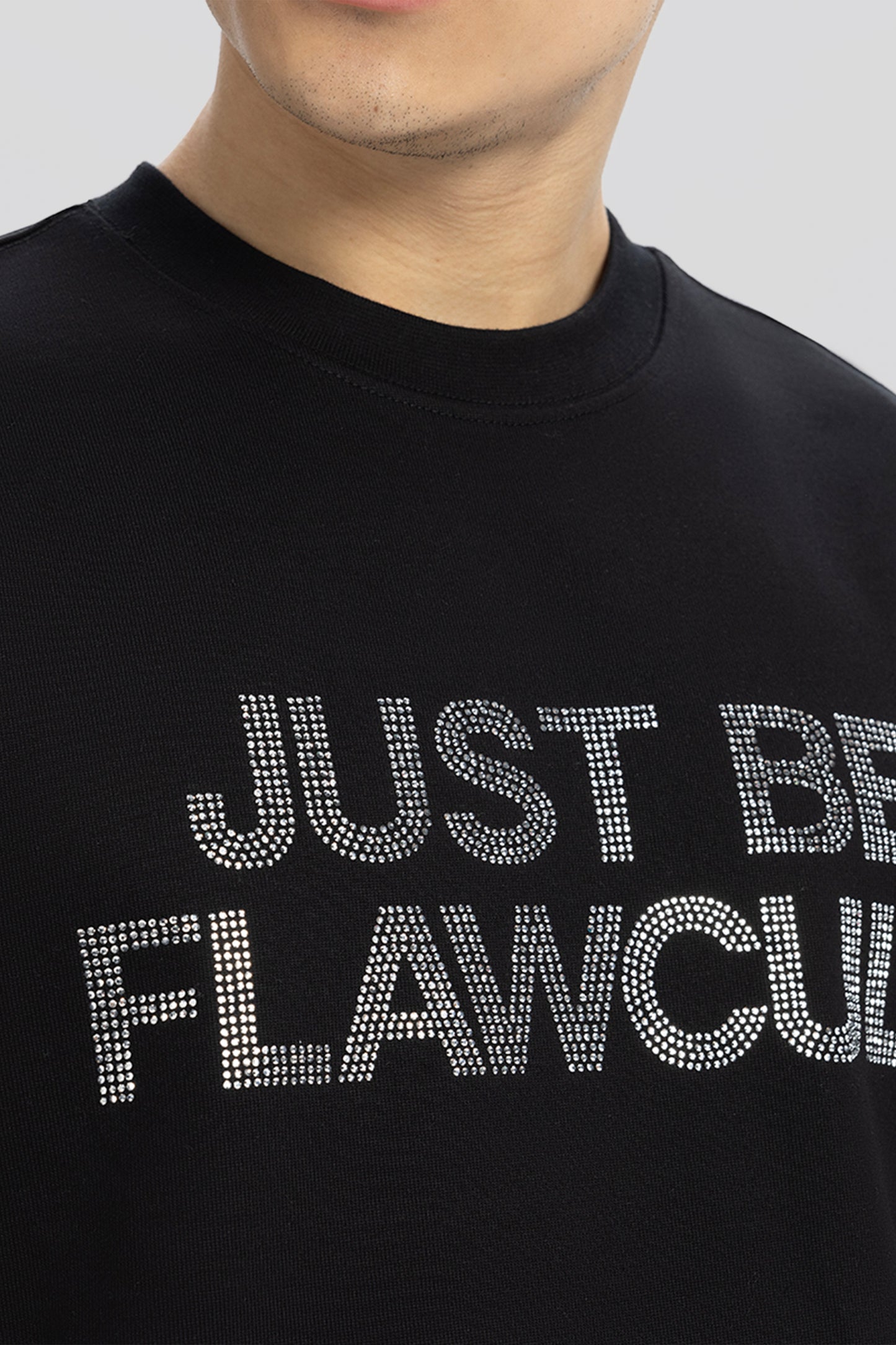 Just Be Flawcult Black Tee