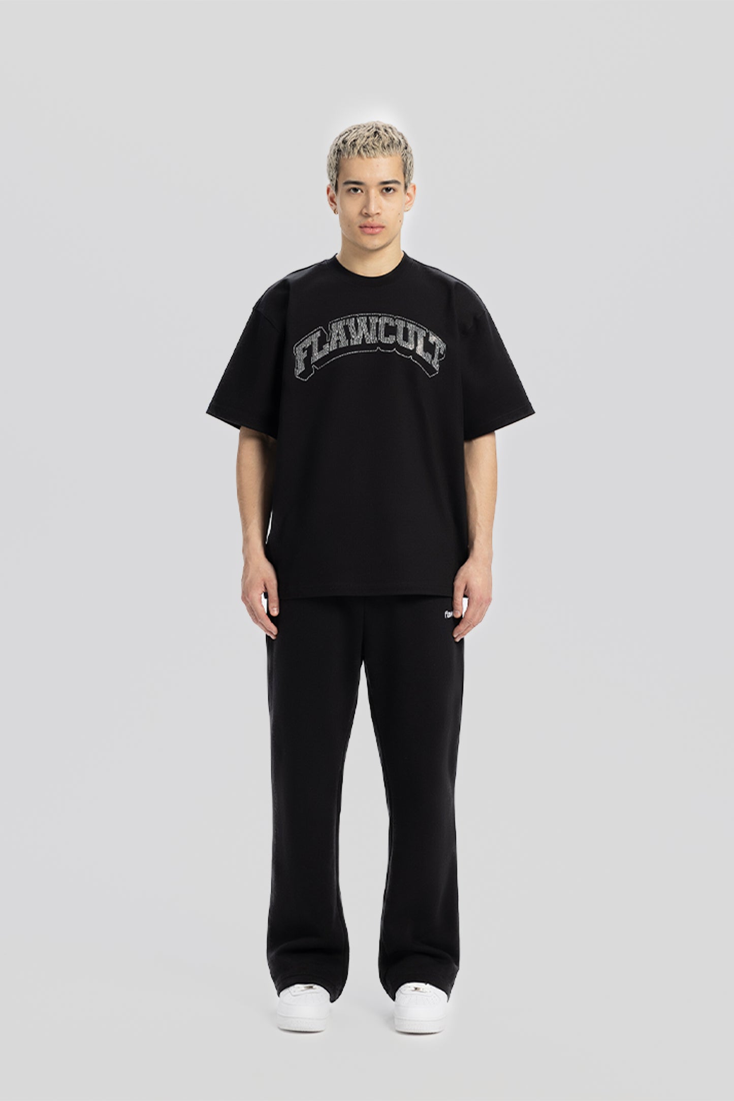 Flawcult Rhinestone Black Tee