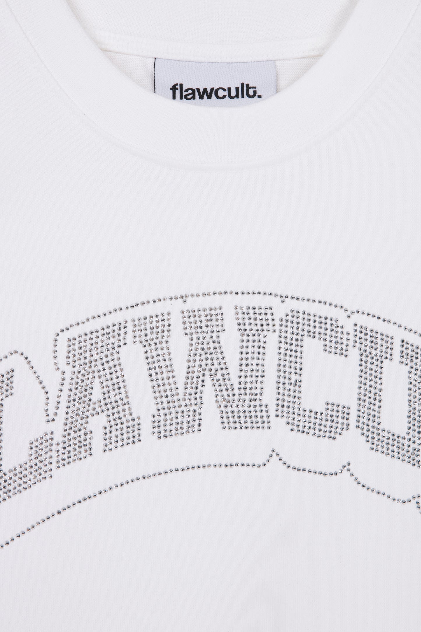 Flawcult Rhinestone White Tee