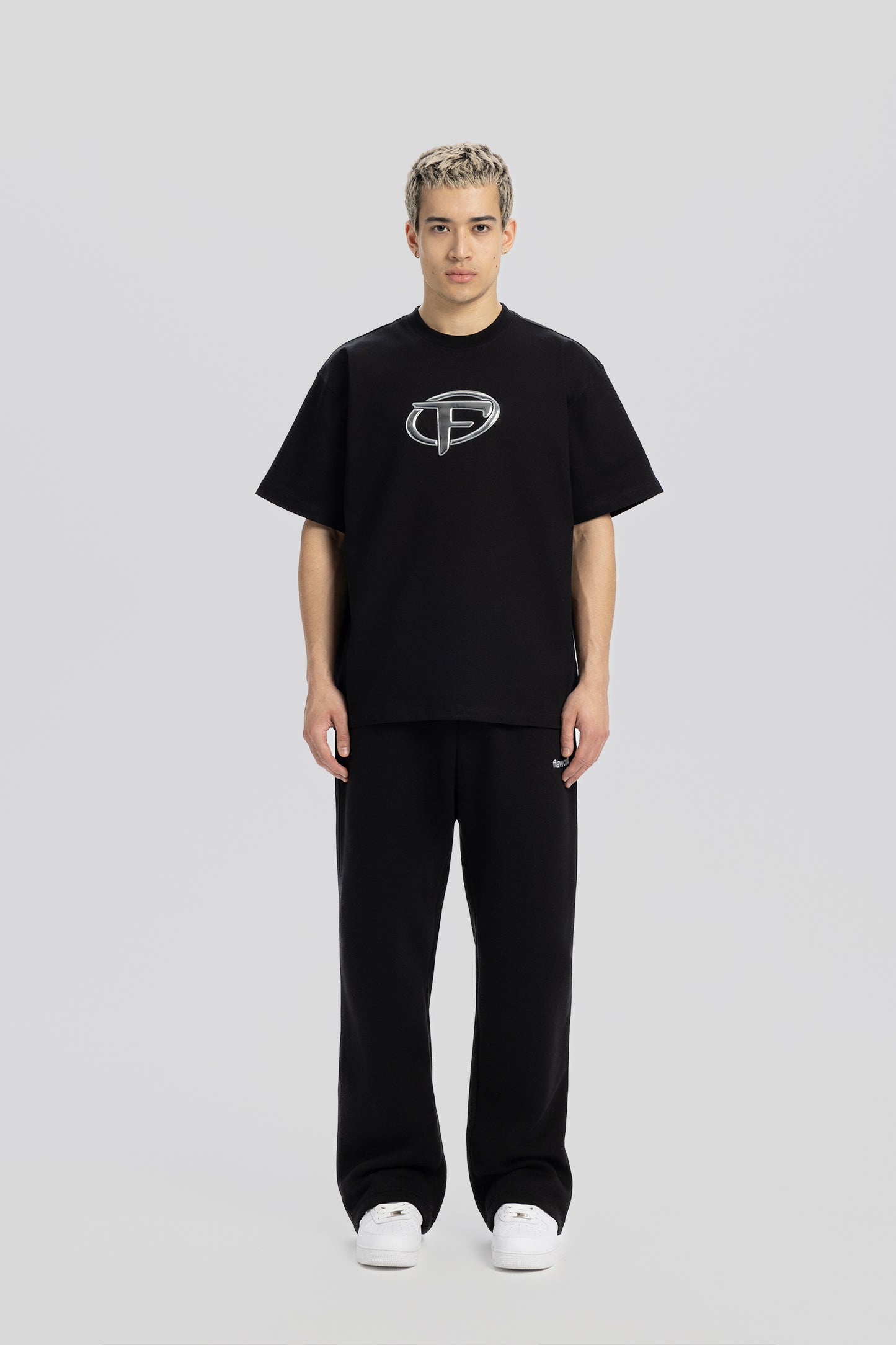 Hype - F Hologram Black Print Tee