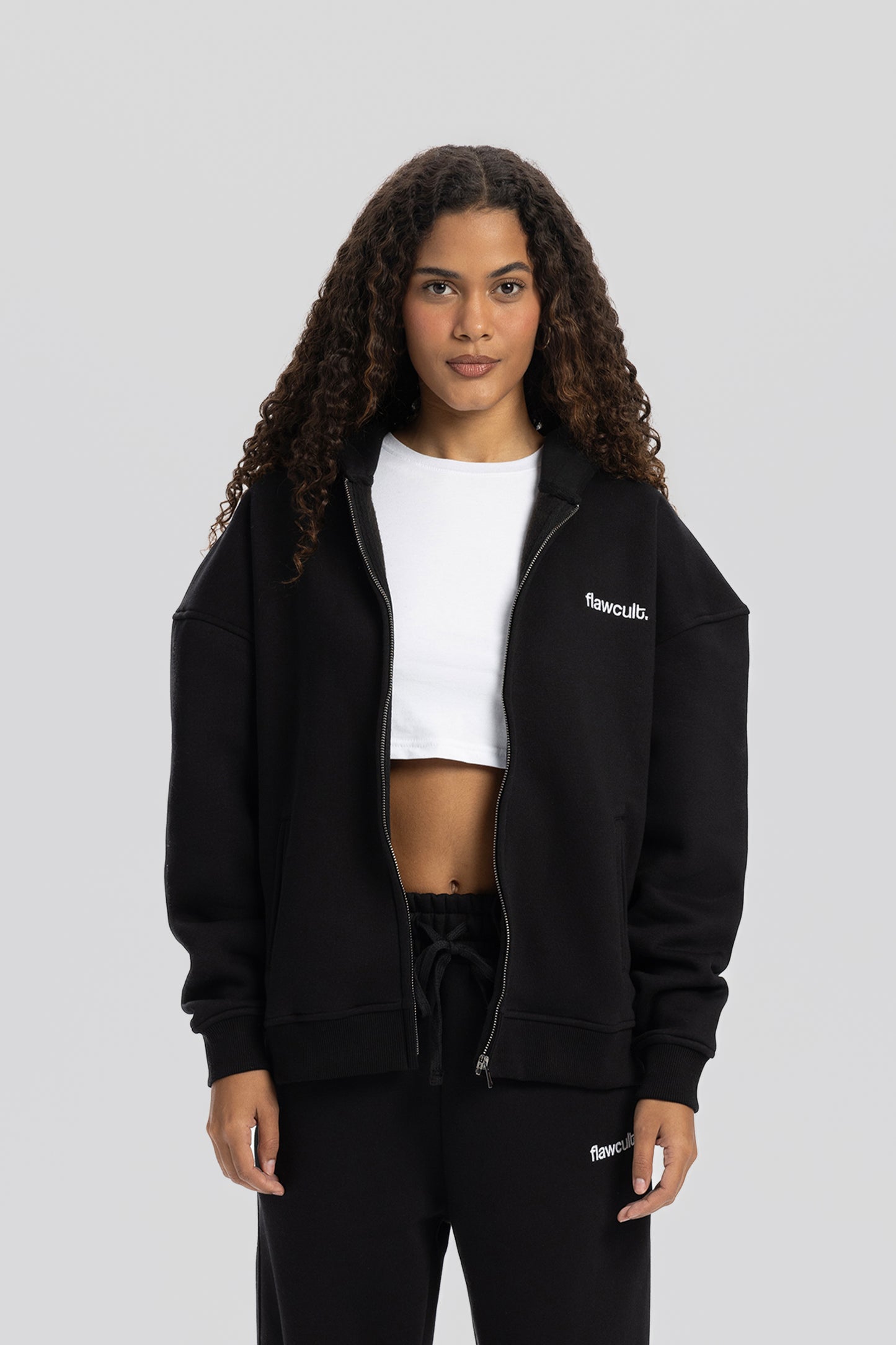 Basic Black Zip Hoodie