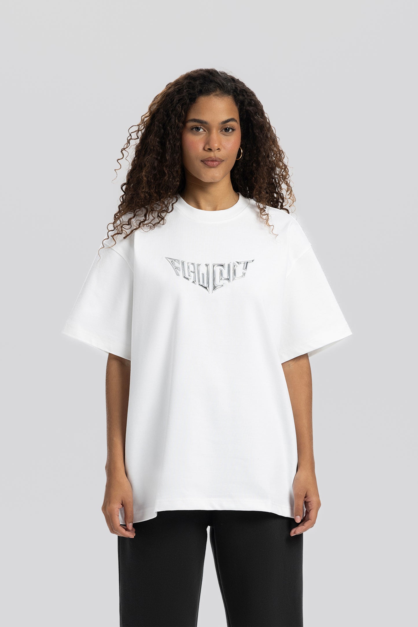 Flawcult Hologram White Print Tee