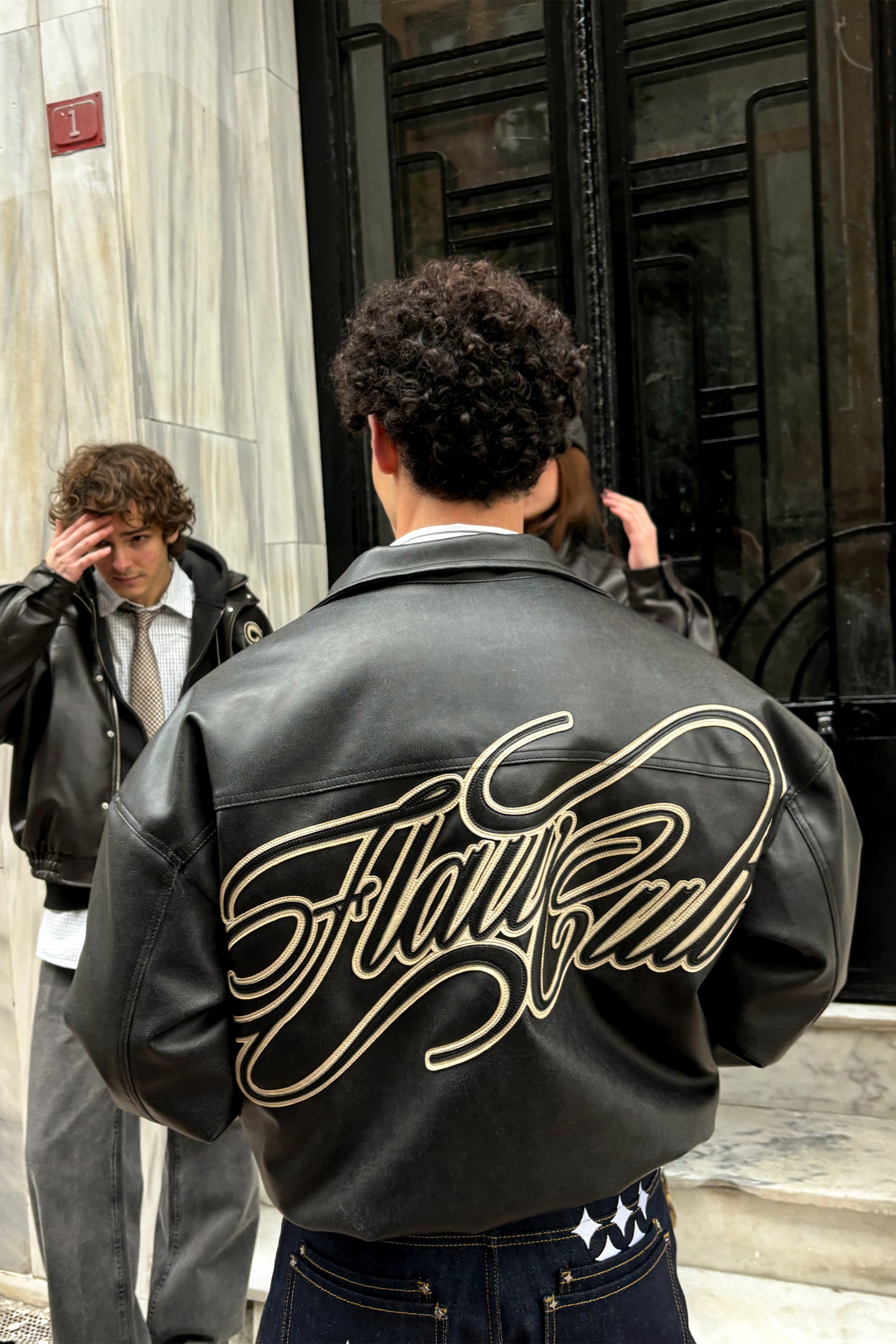"THE MUST" LEATHER 90'S VINTAGE JACKET BLACK