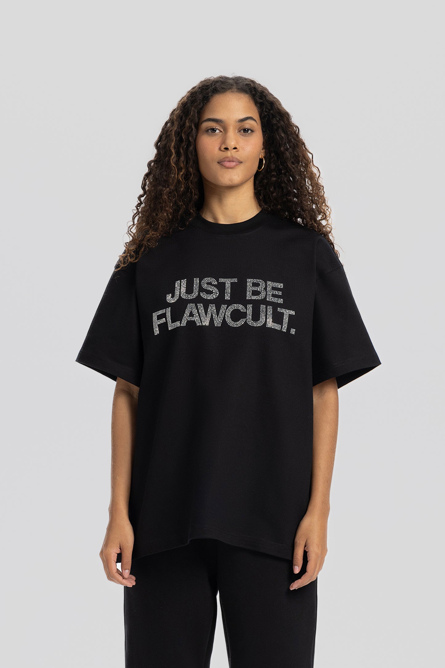 Just Be Flawcult Black Tee