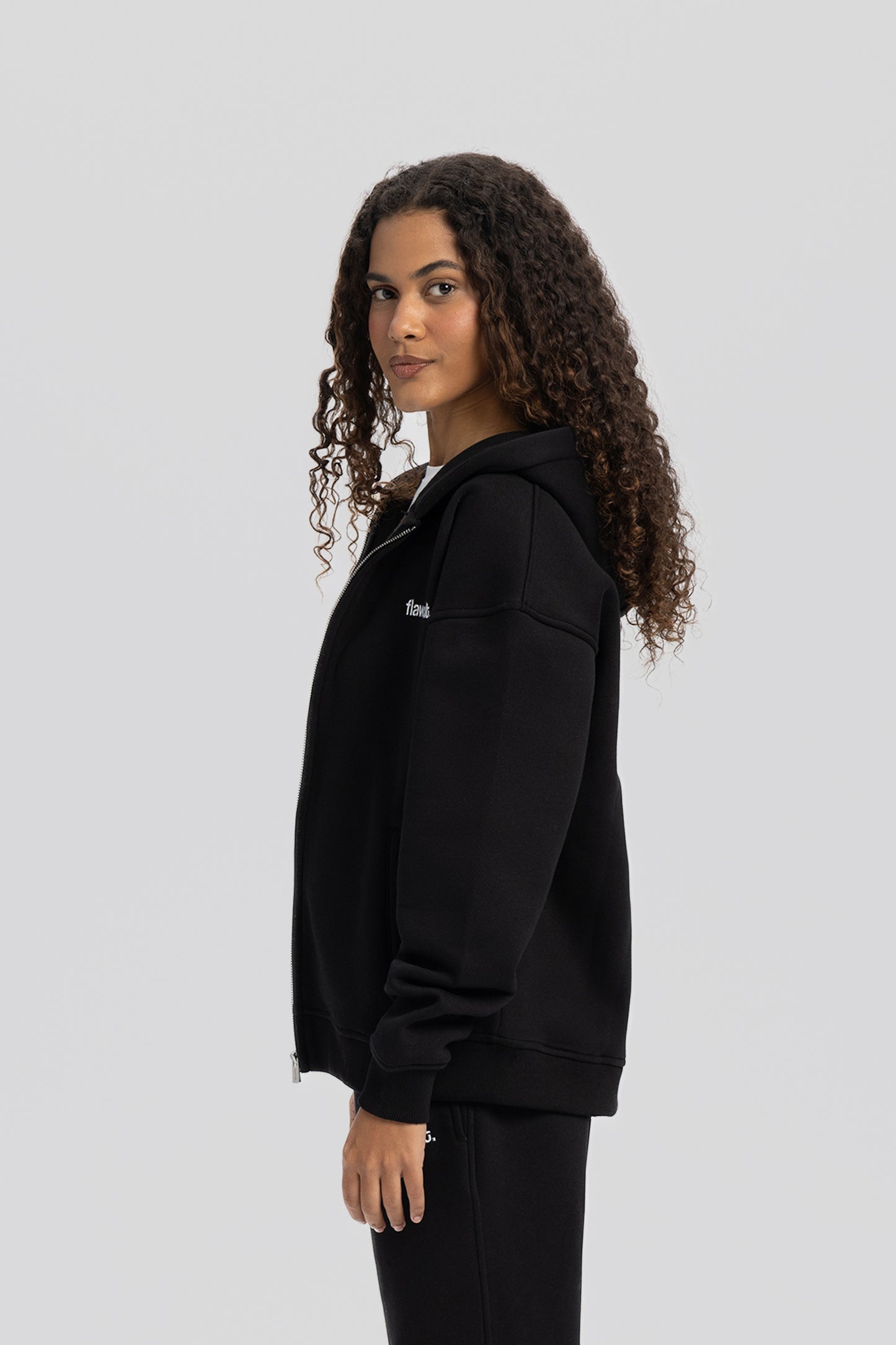 Basic Black Zip Hoodie
