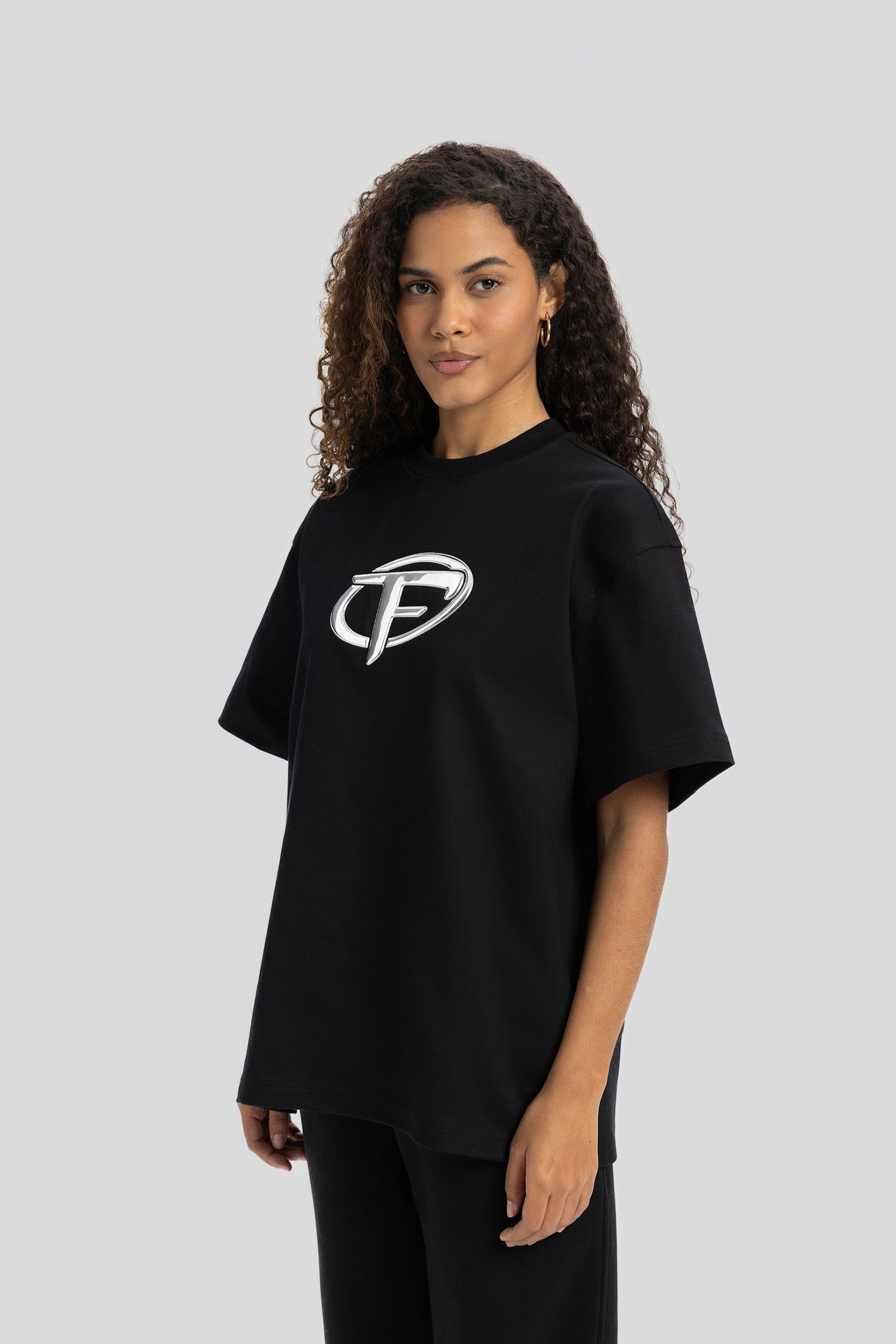 Hype - F Hologram Black Print Tee