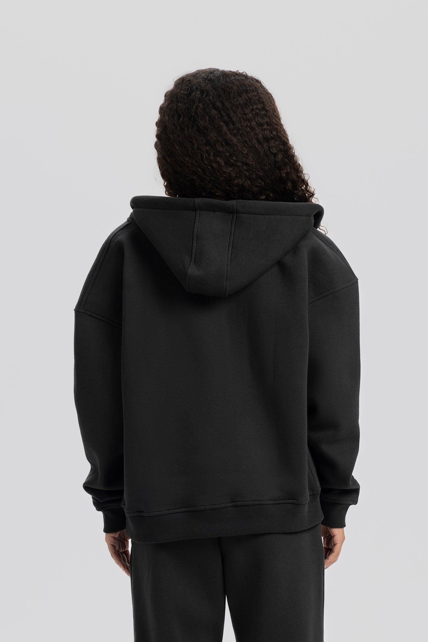 Basic Anthracite Zip Hoodie