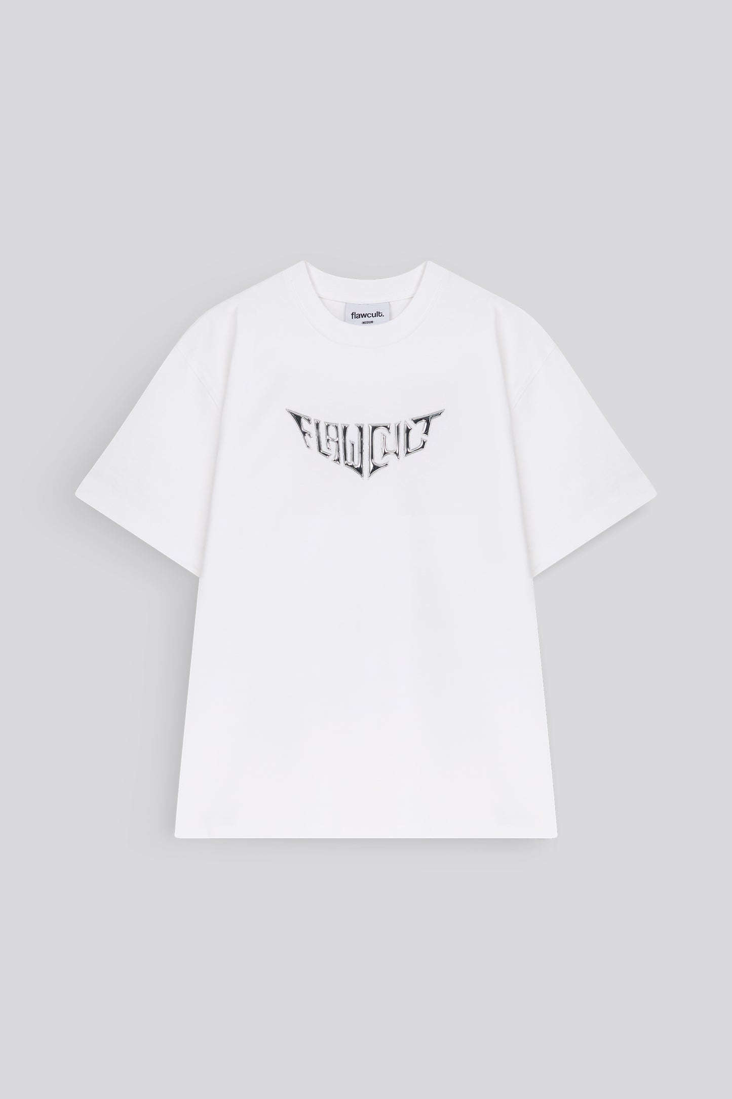 Flawcult Hologram White Print Tee