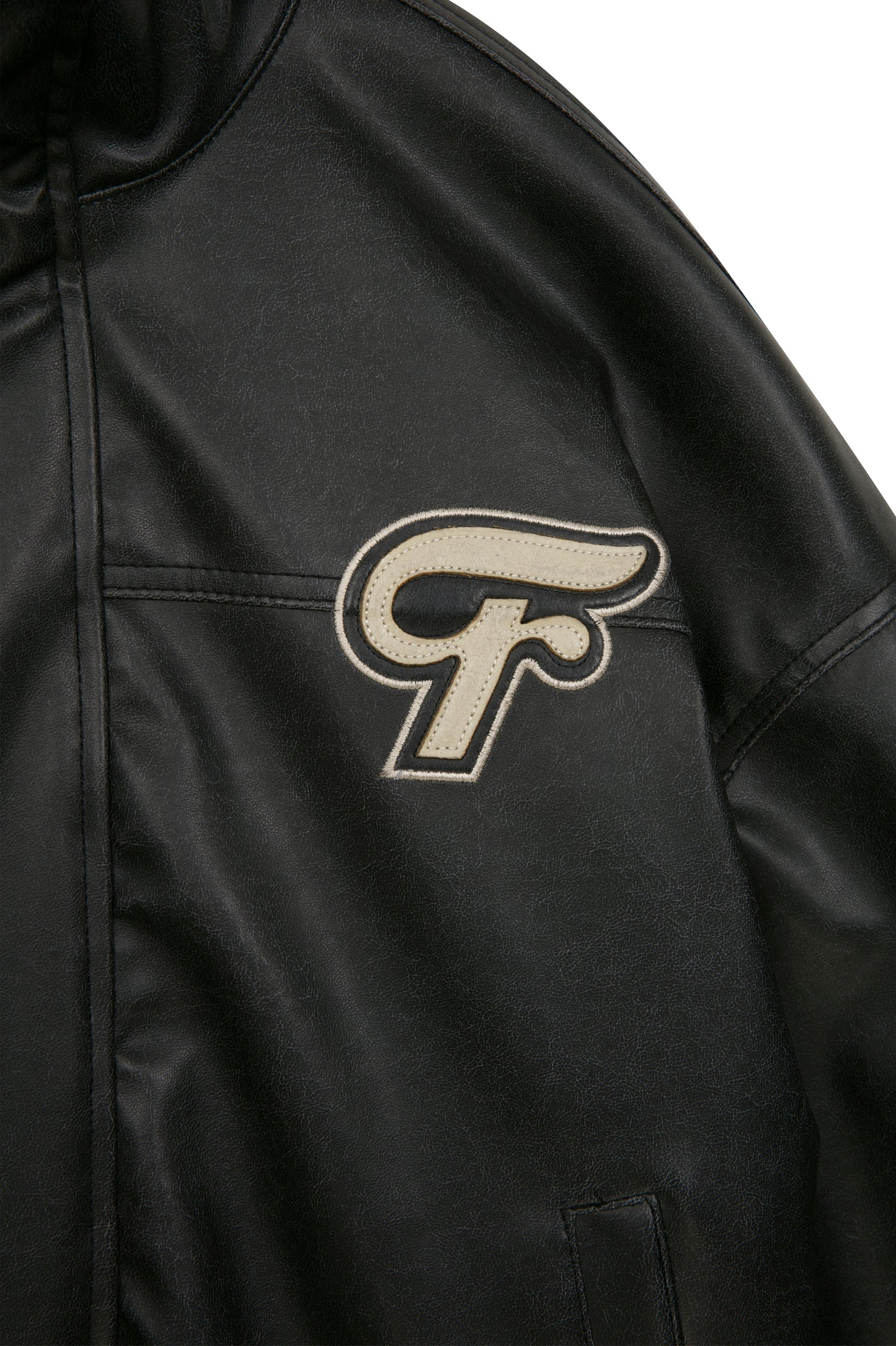 "THE MUST" LEATHER 90'S VINTAGE JACKET BLACK