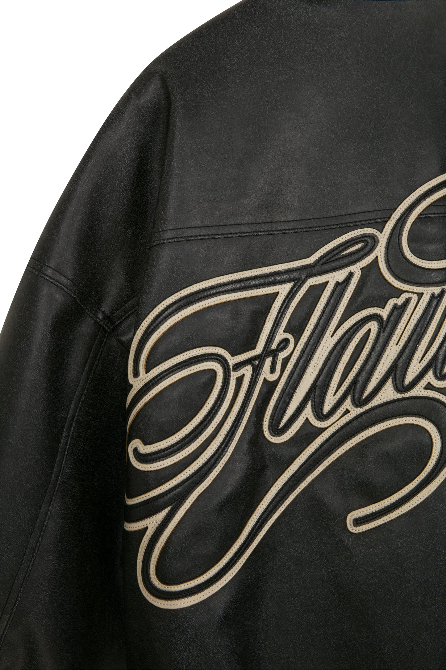 "THE MUST" LEATHER 90'S VINTAGE JACKET BLACK