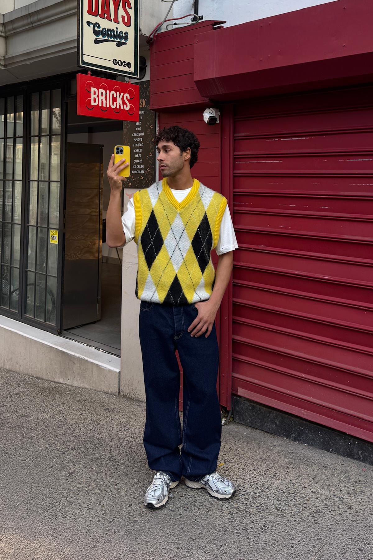 Baklava Pattern Knitted Sweater