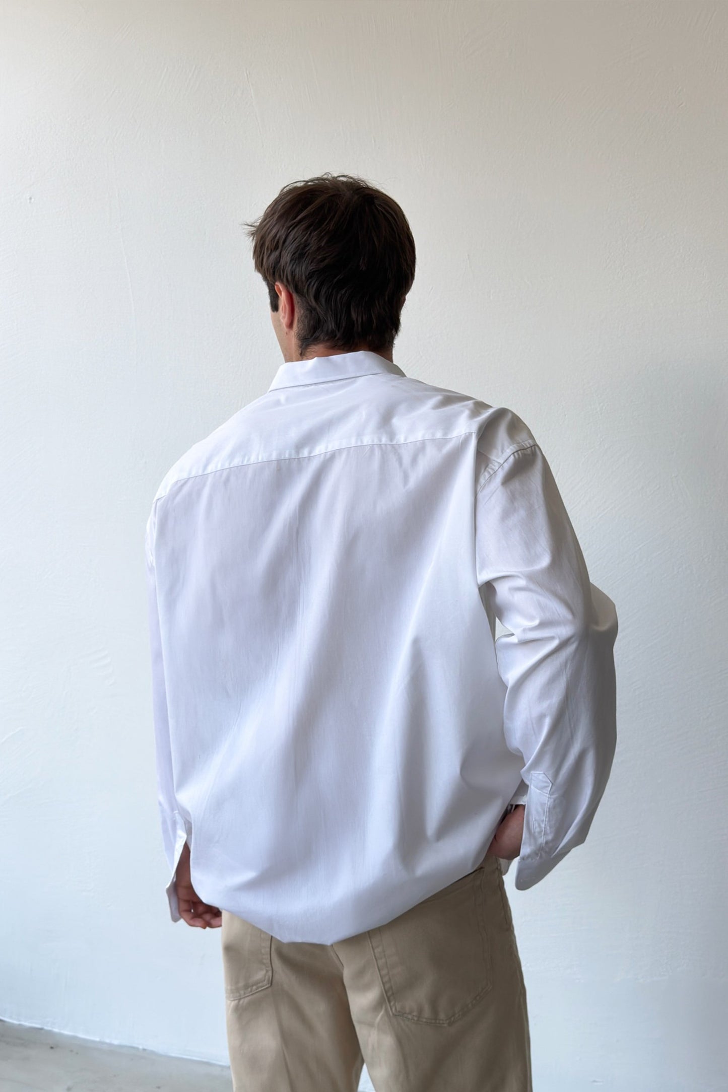 Basic White Poplin Oversize Shirt