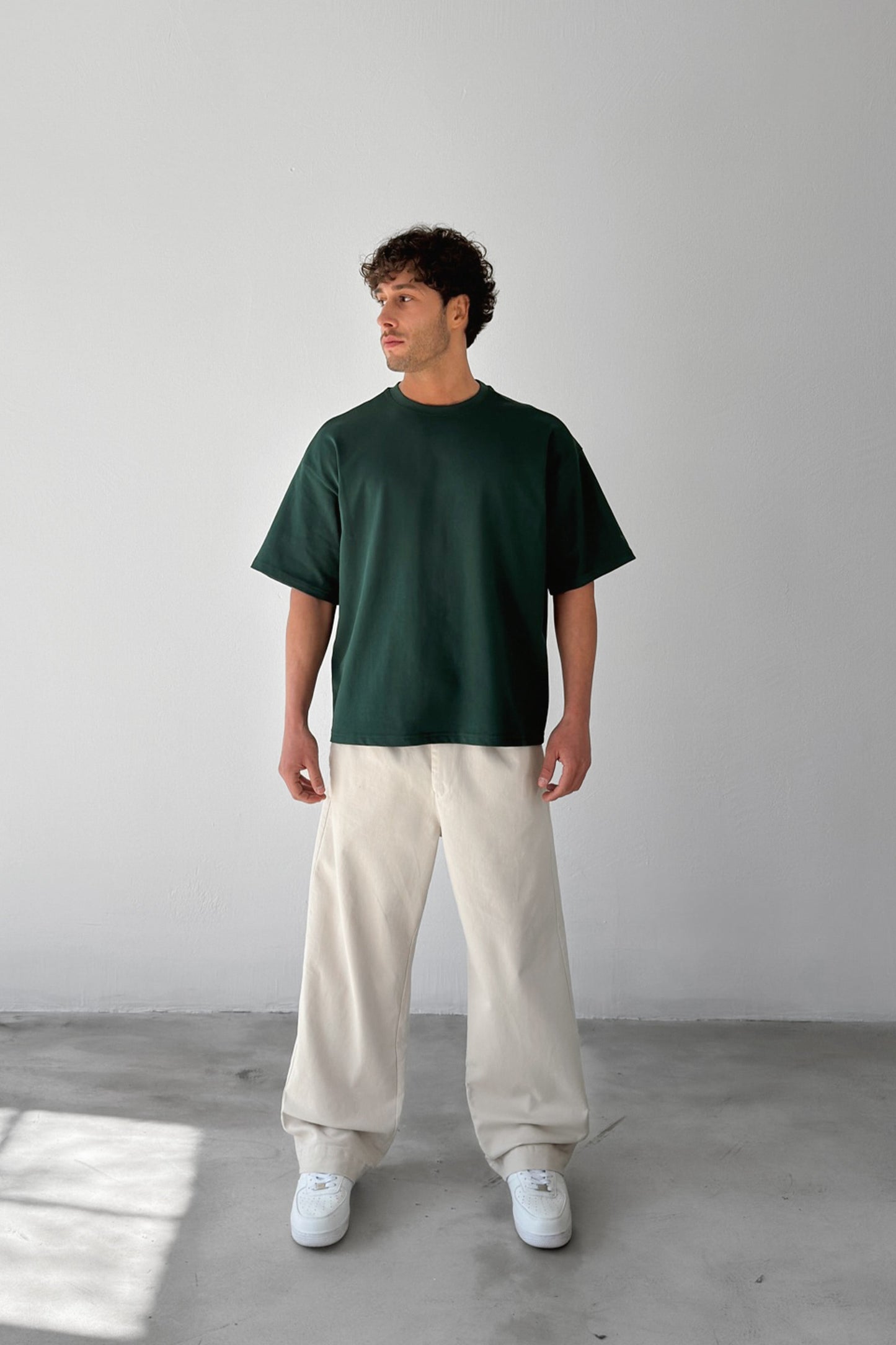 Basic Boxy Fit Green T-shirt