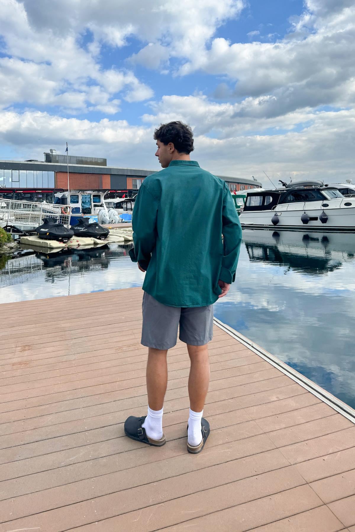 Basic Linen Green Shirt Green