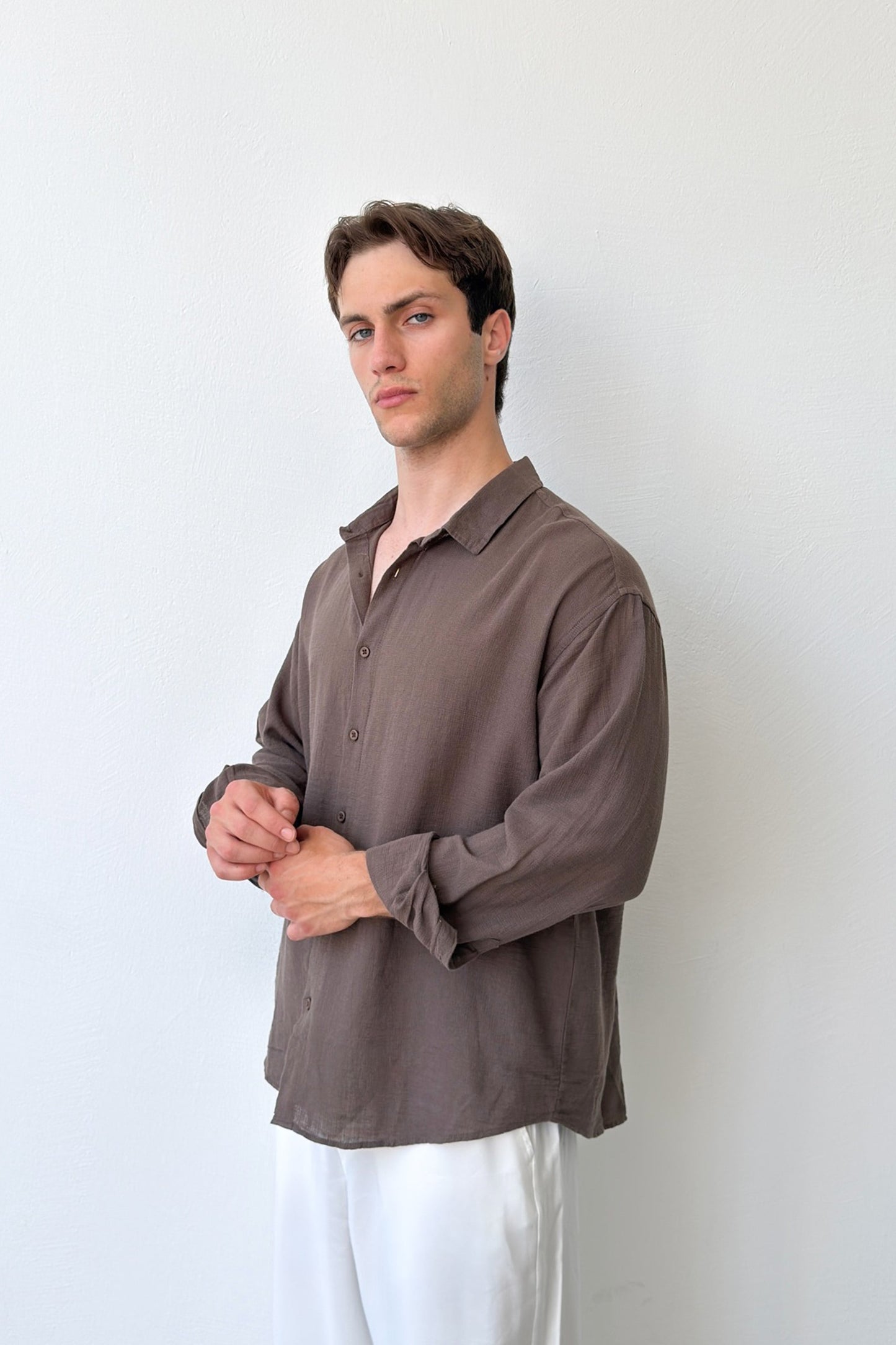 Basic Oversize Linen Shirt