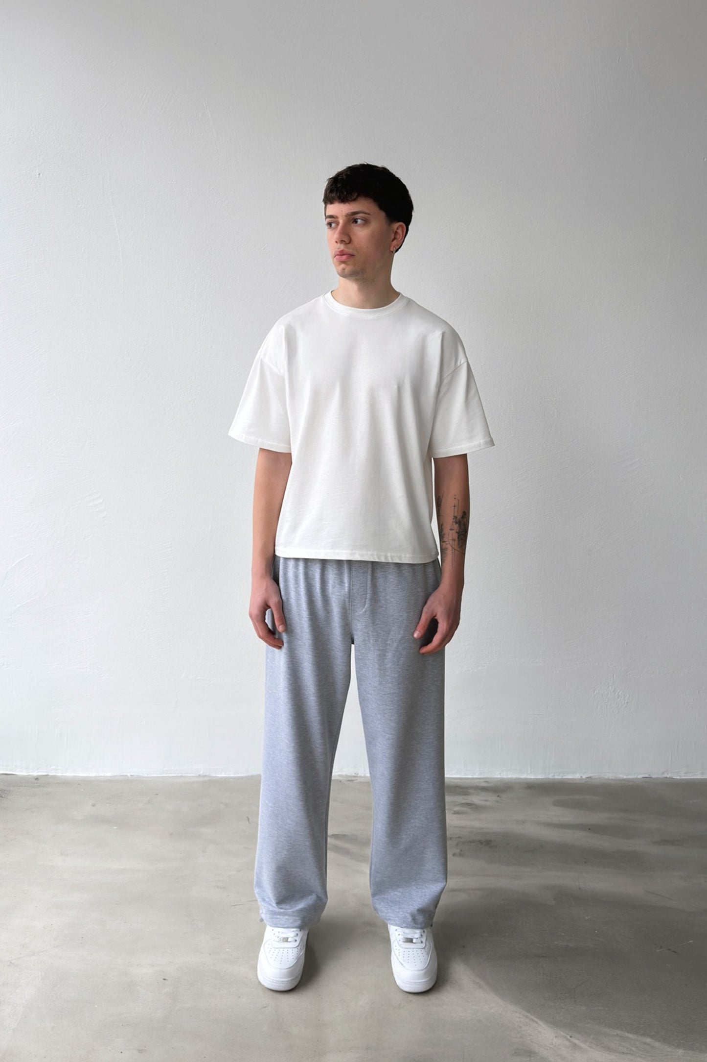 Basic Paça Stopper Grey Melange Sweatpants