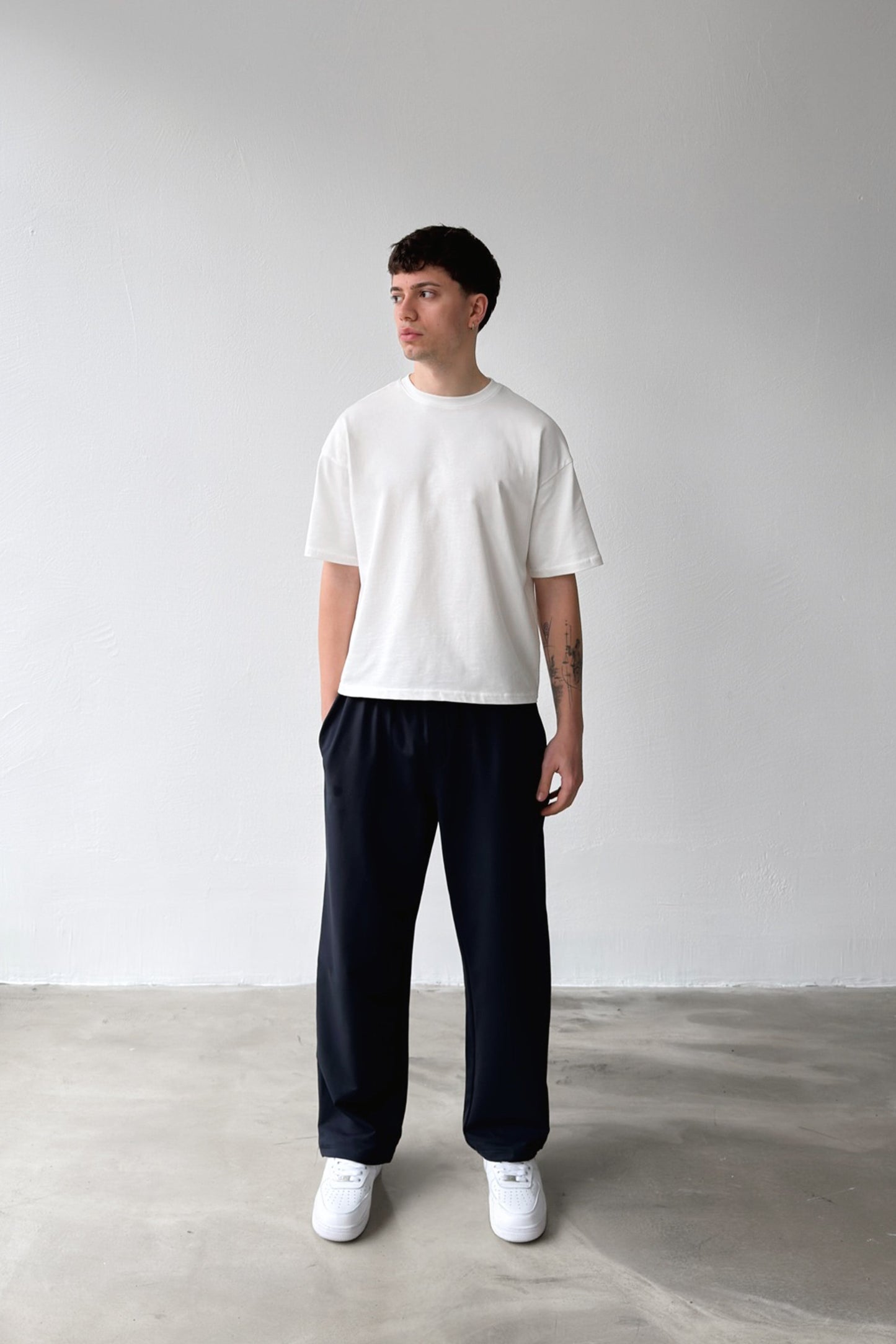 Basic Paça Stopper Navy Blue Sweatpants