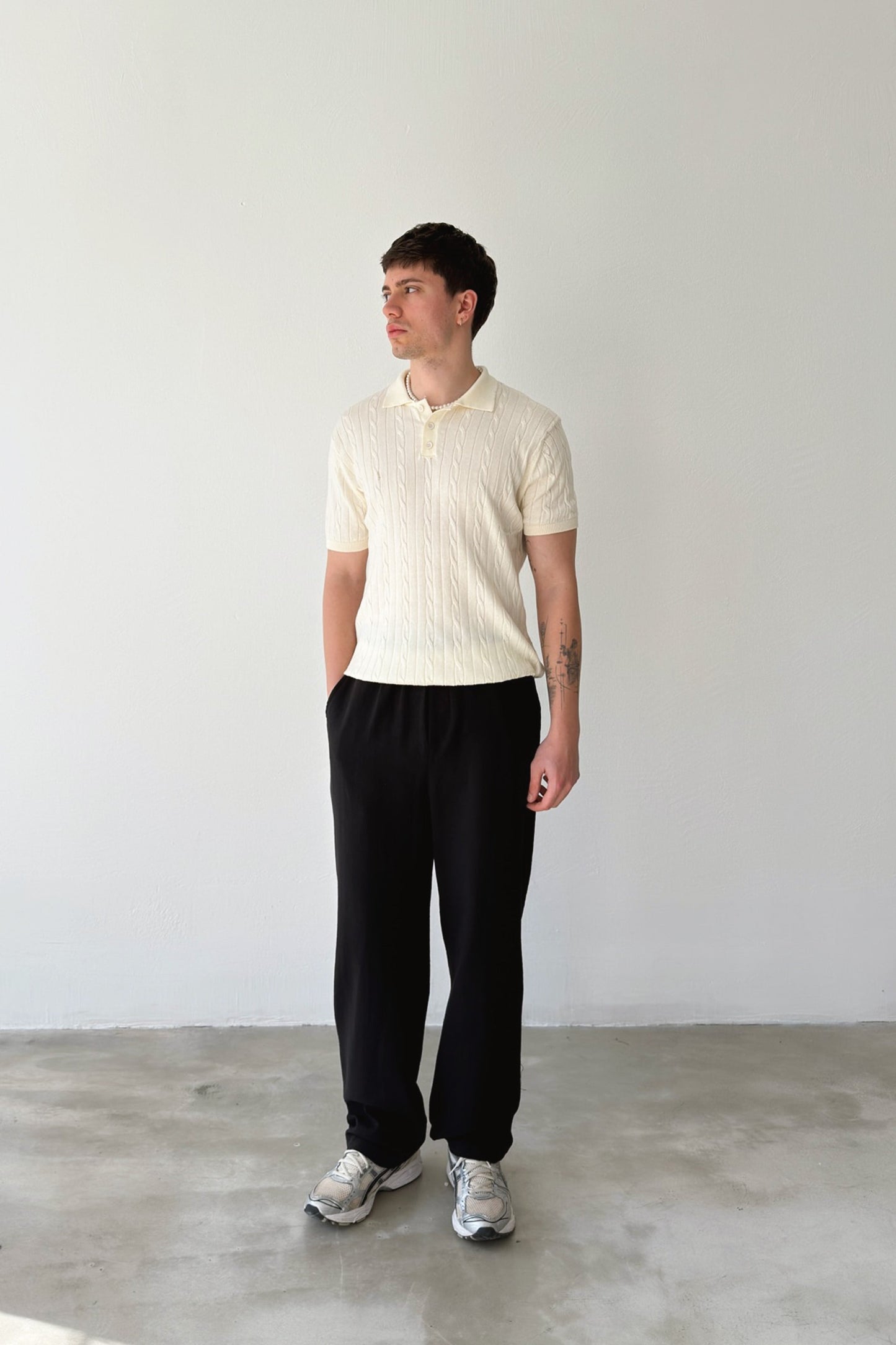 Linen Trousers with Elastic Waistband