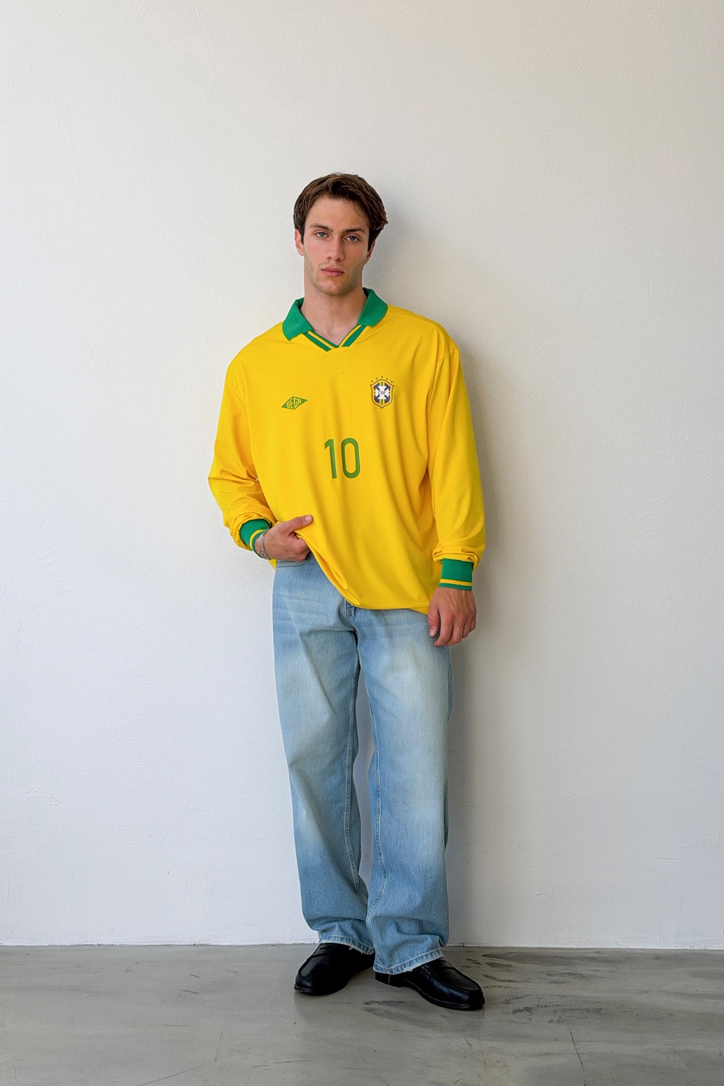 Brazil Logo Premium Oversize Long Sleeve Jersey