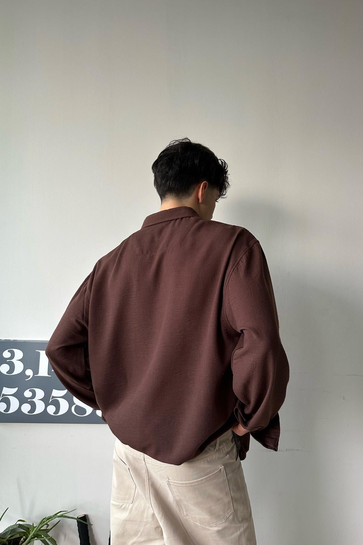 Chill Cozy Relax Fit Shirt Brown