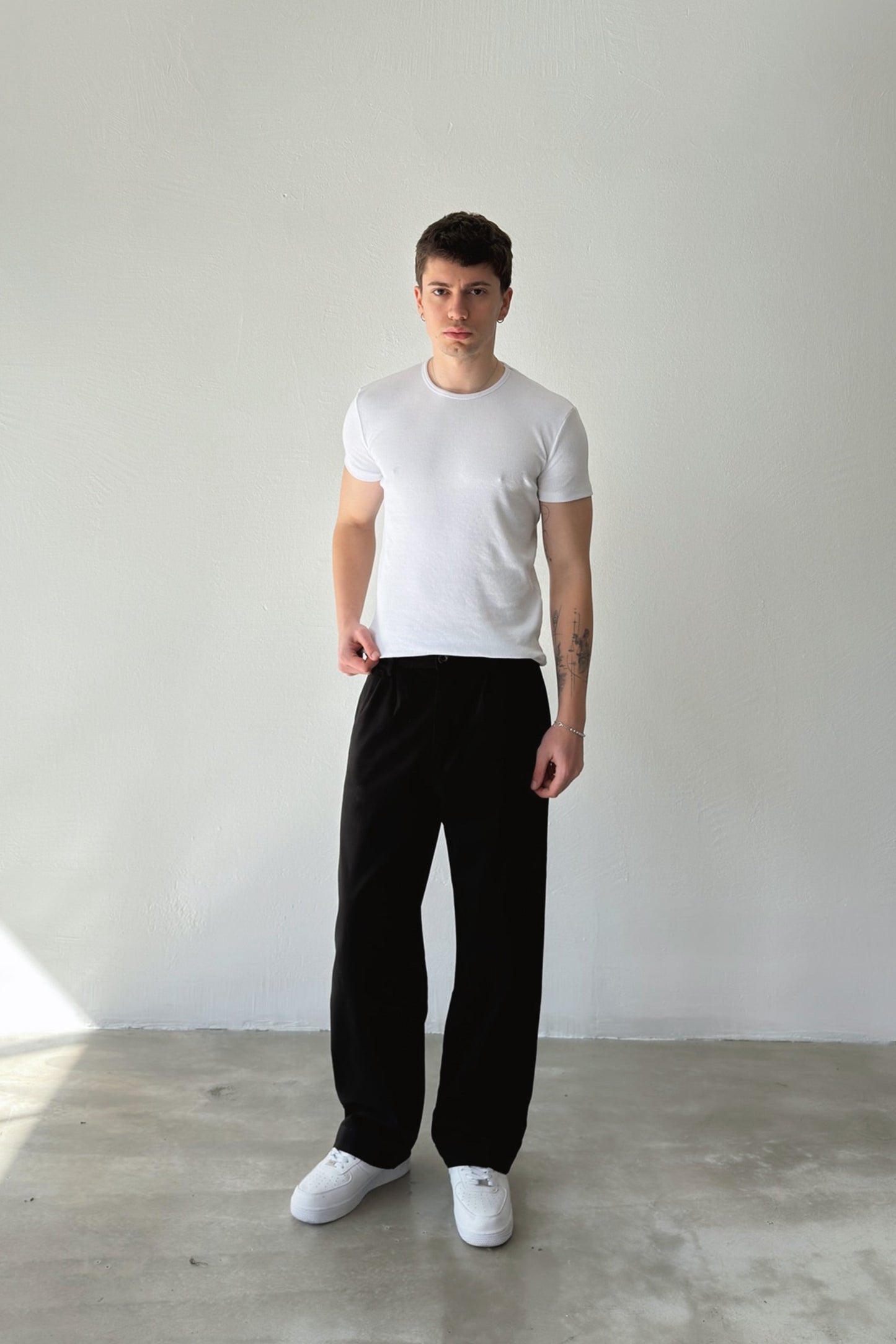 Double Pleated Boyfriend Pants