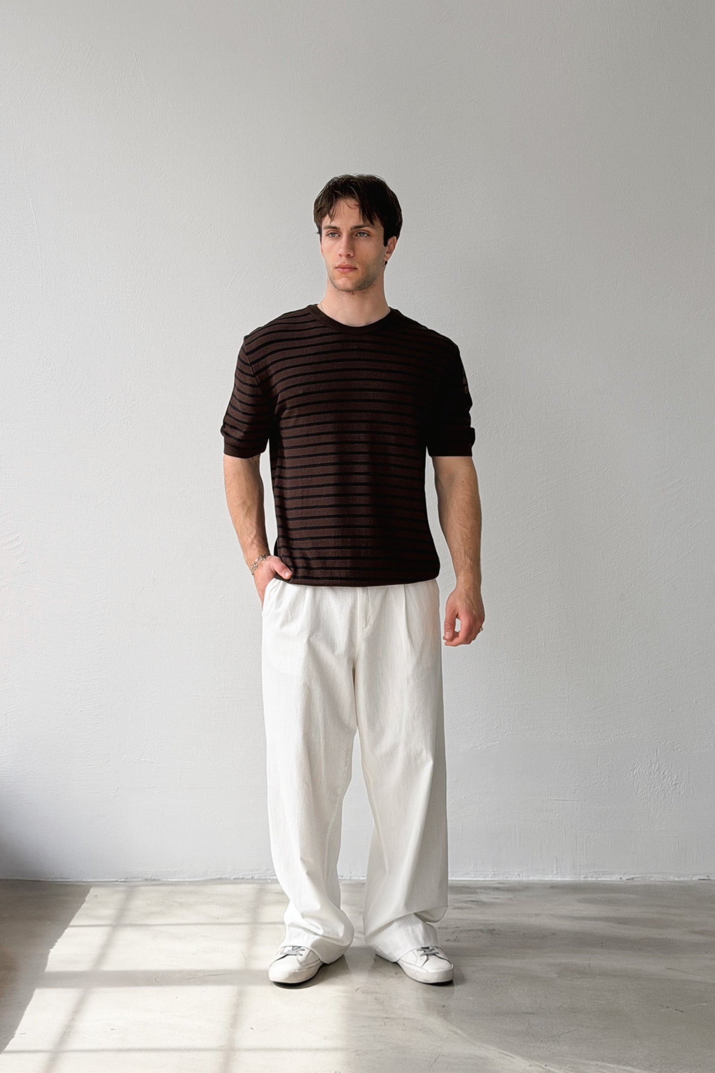 Striped Knit T-shirt