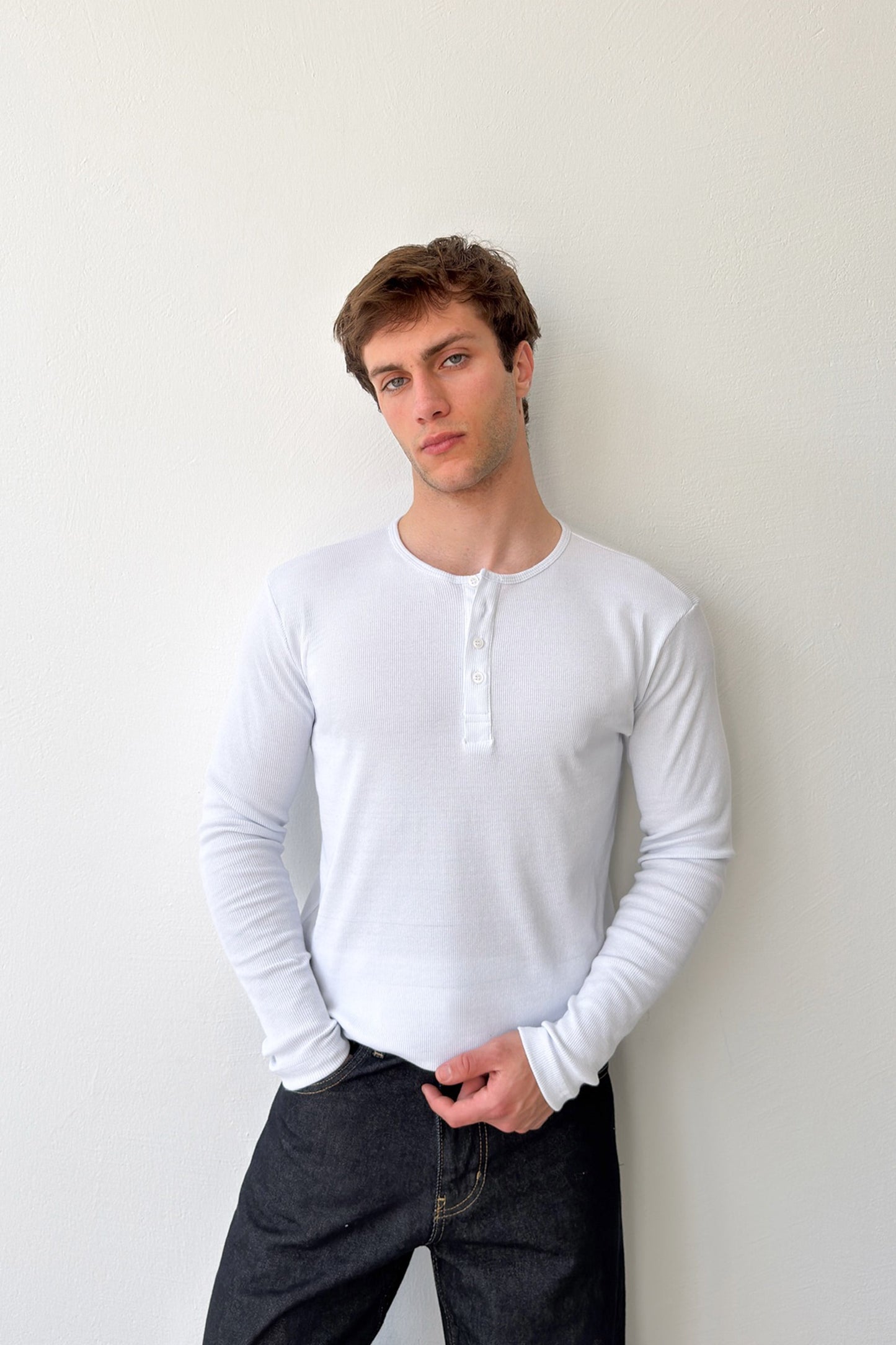 Buttoned Long Sleeve T-shirt