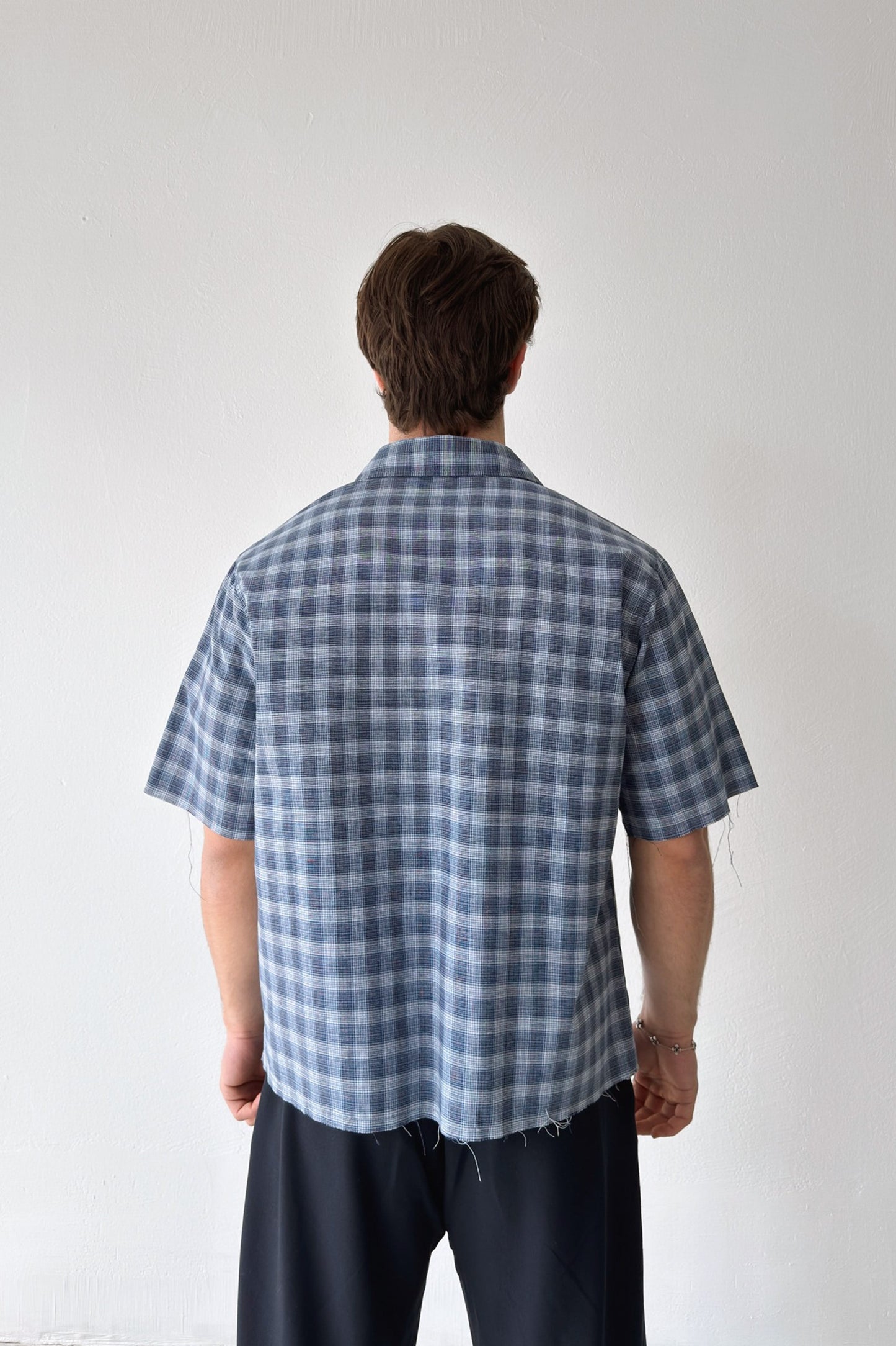 Plaid Cotton Poplin Crop Shirt