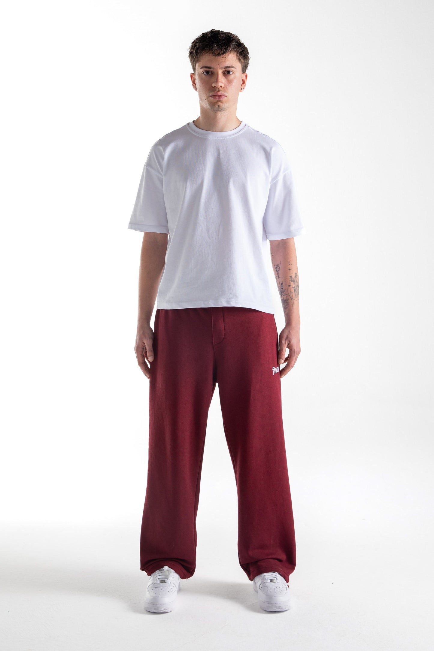 Flaw Atelier Burgundy Baggy Sweatpants