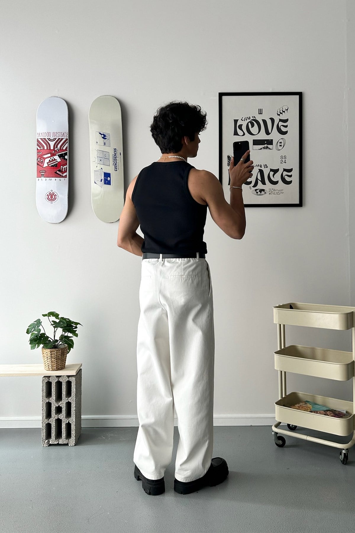 Flaw Atelier Back Embroidered Top Tank Athletic