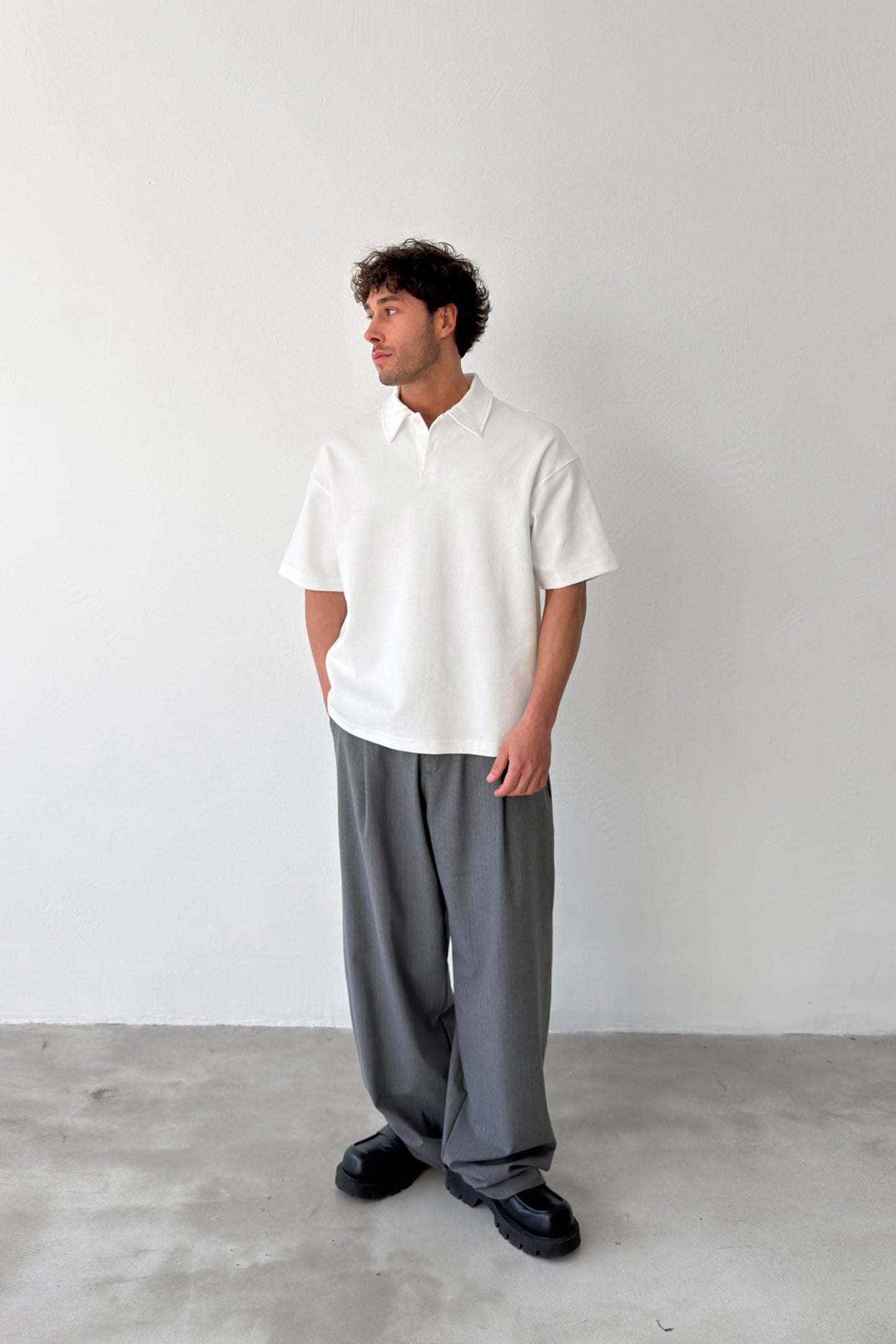 Forget The Future Embroidered Off-White T-Shirt