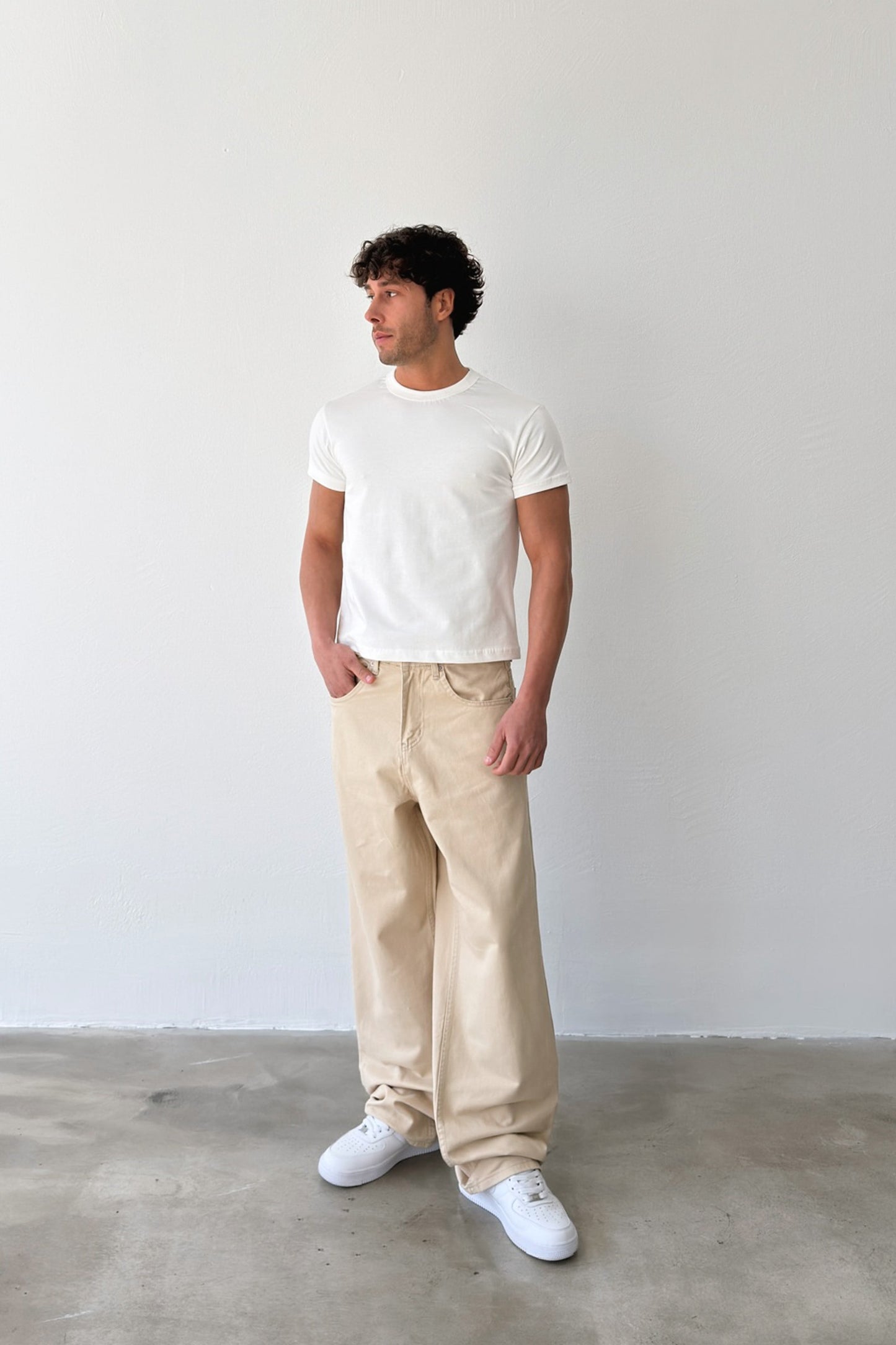Gabardine Baggy Pants