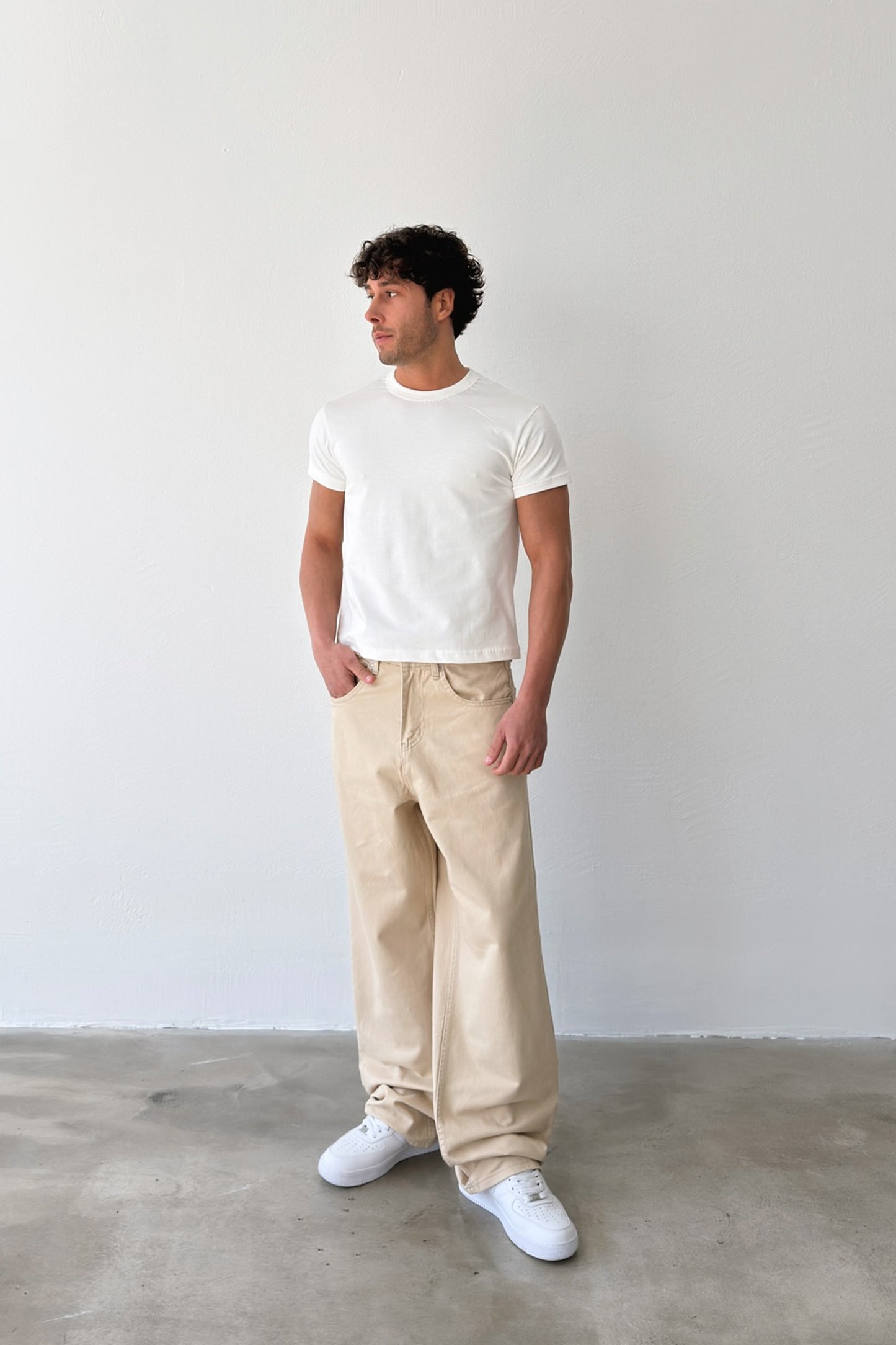 Gabardine Baggy Pants