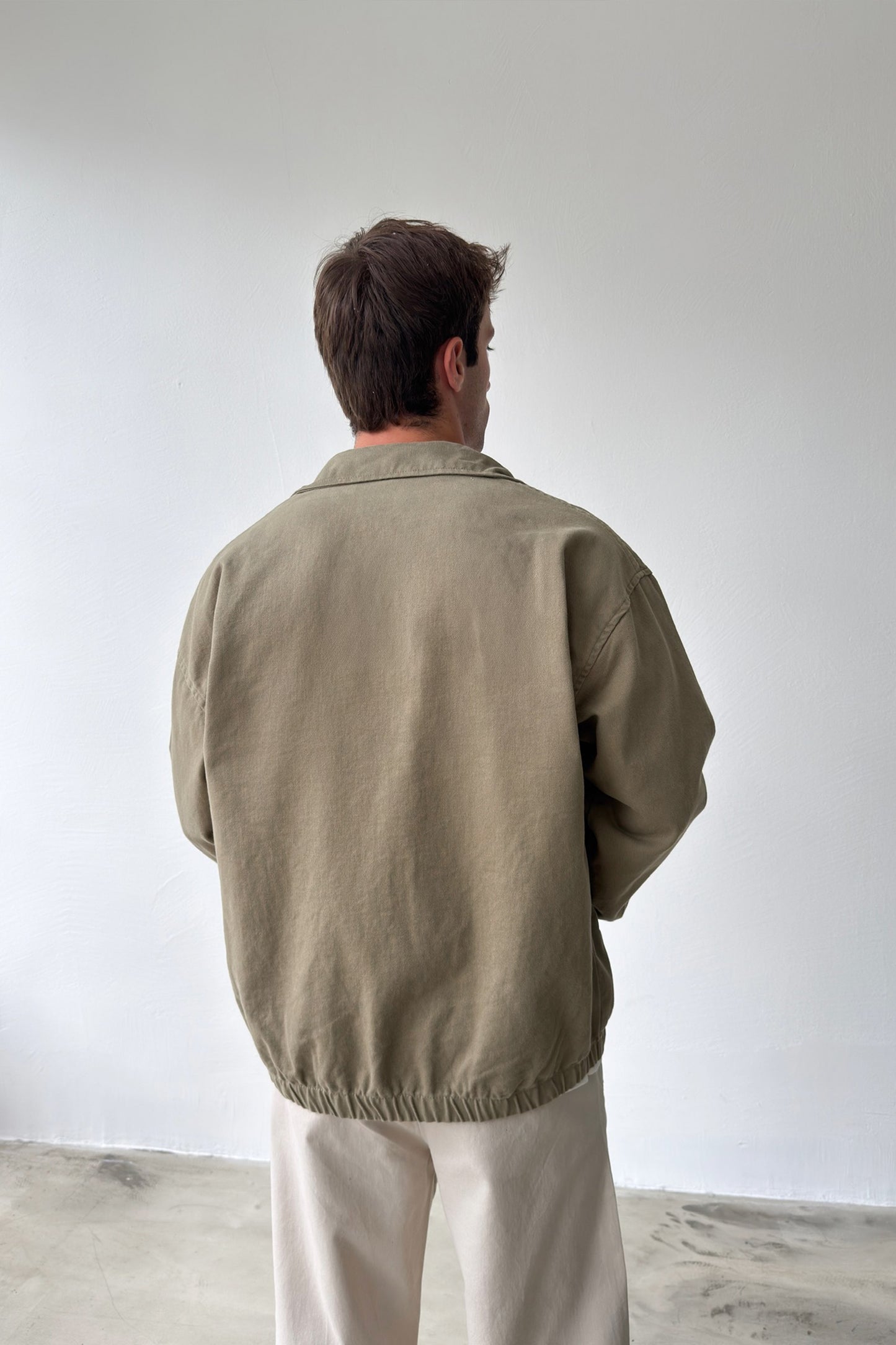Shirt Collar Bomber Slim Jacket