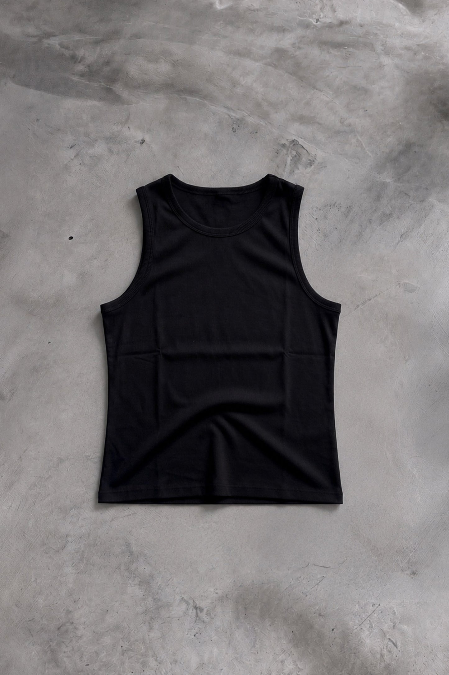 Basic Tank Top Black Athletic Shirt