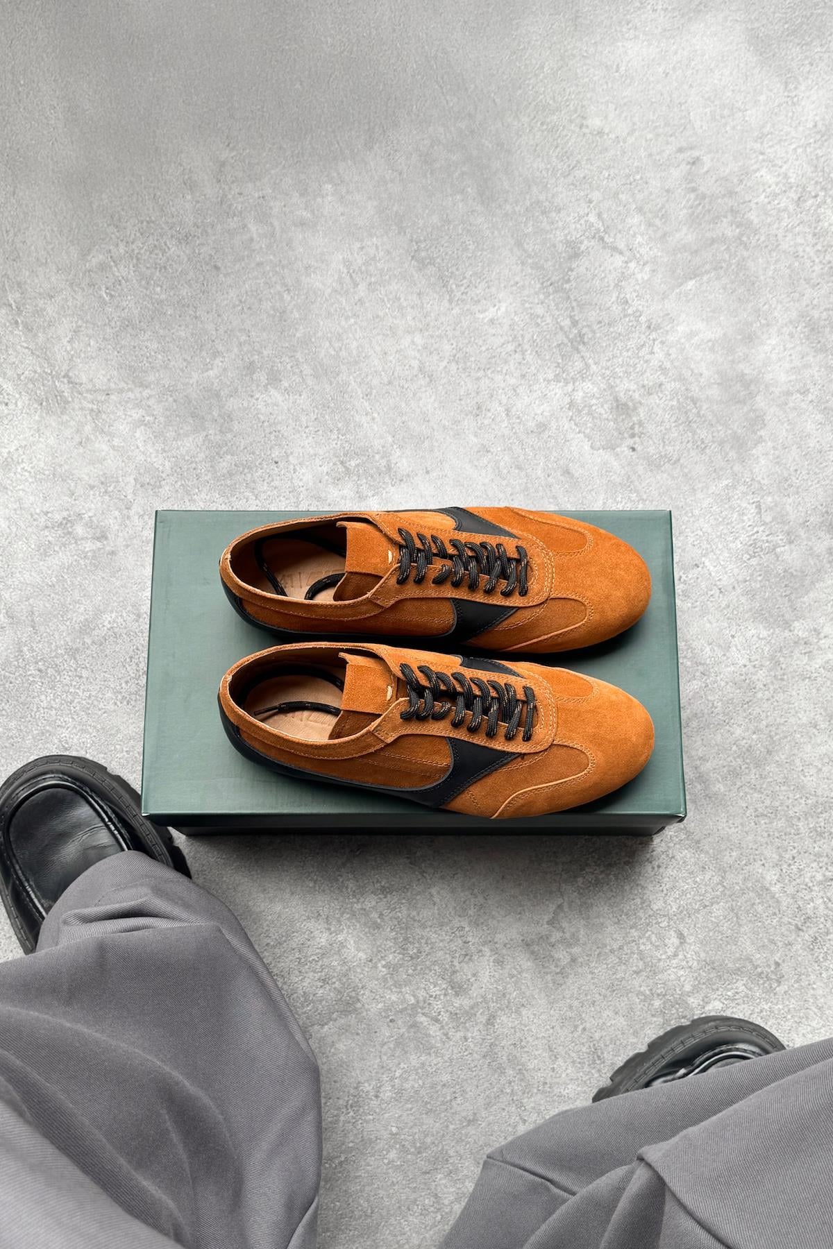 Patchwork Leather Suede Shoes