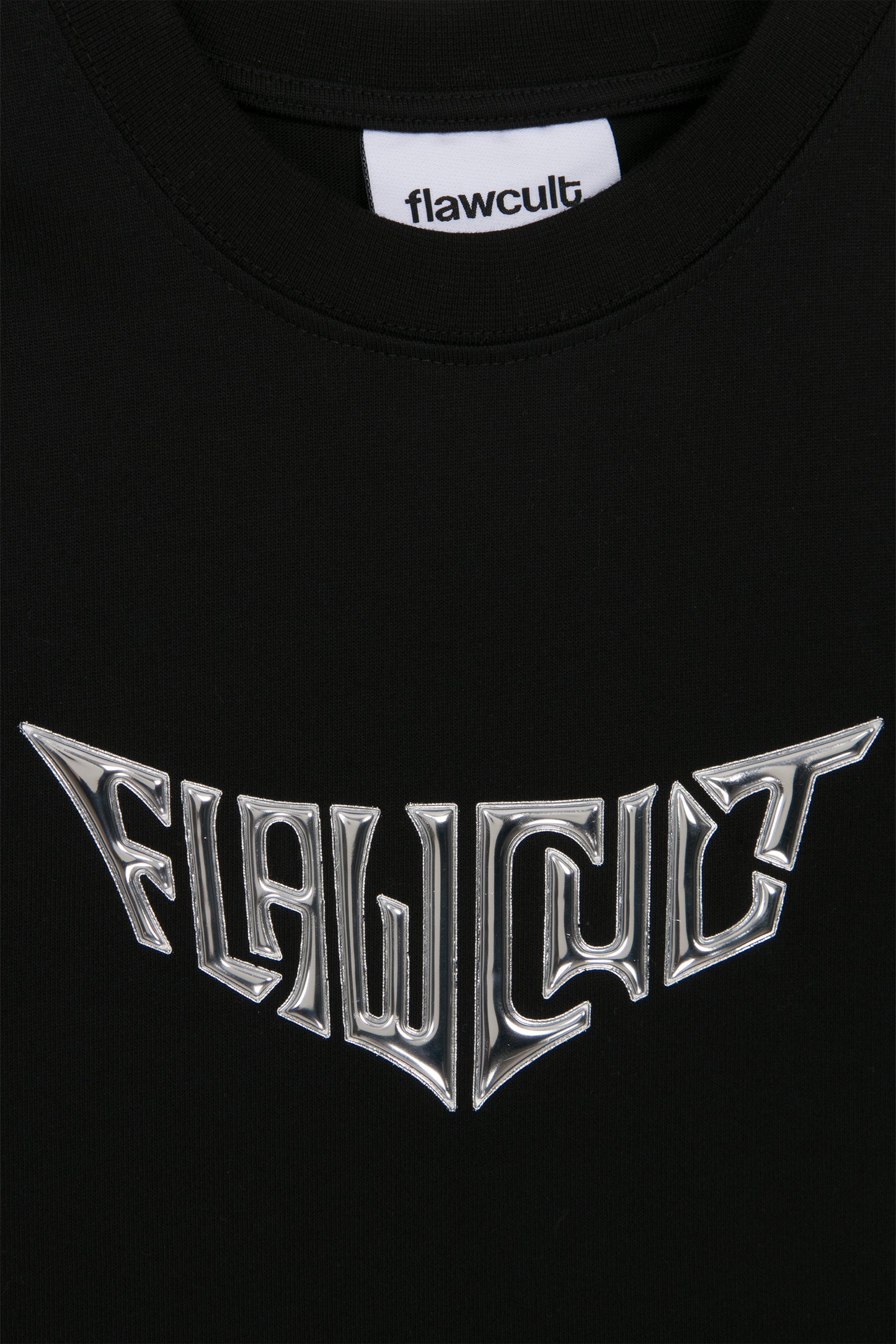 Flawcult Hologram Black Print Tee