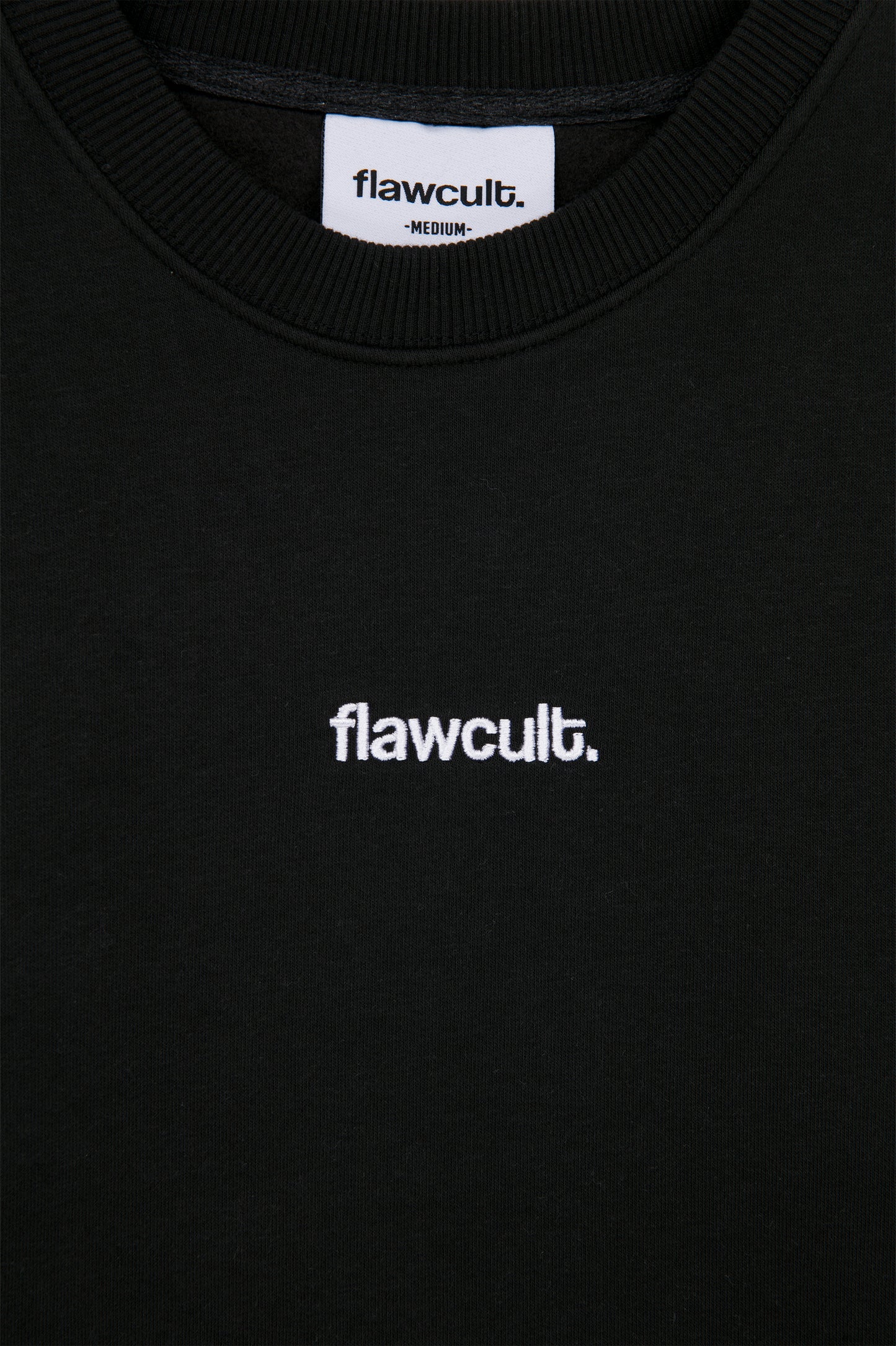Flawcult besticktes schwarzes Sweatshirt
