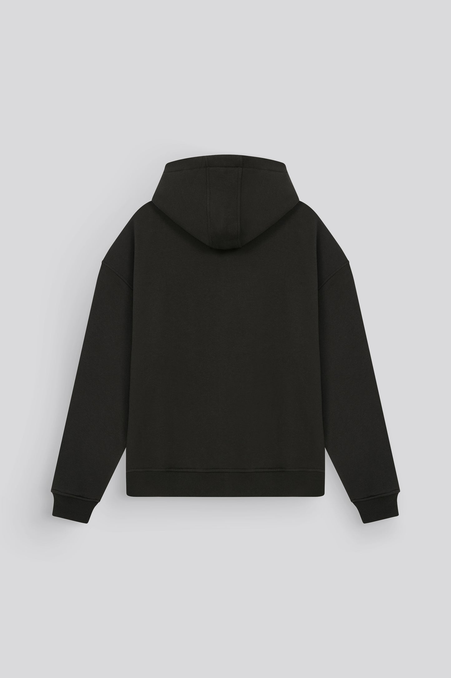 Flawcult bestickter anthrazitfarbener Kapuzenpullover mit Reißverschluss