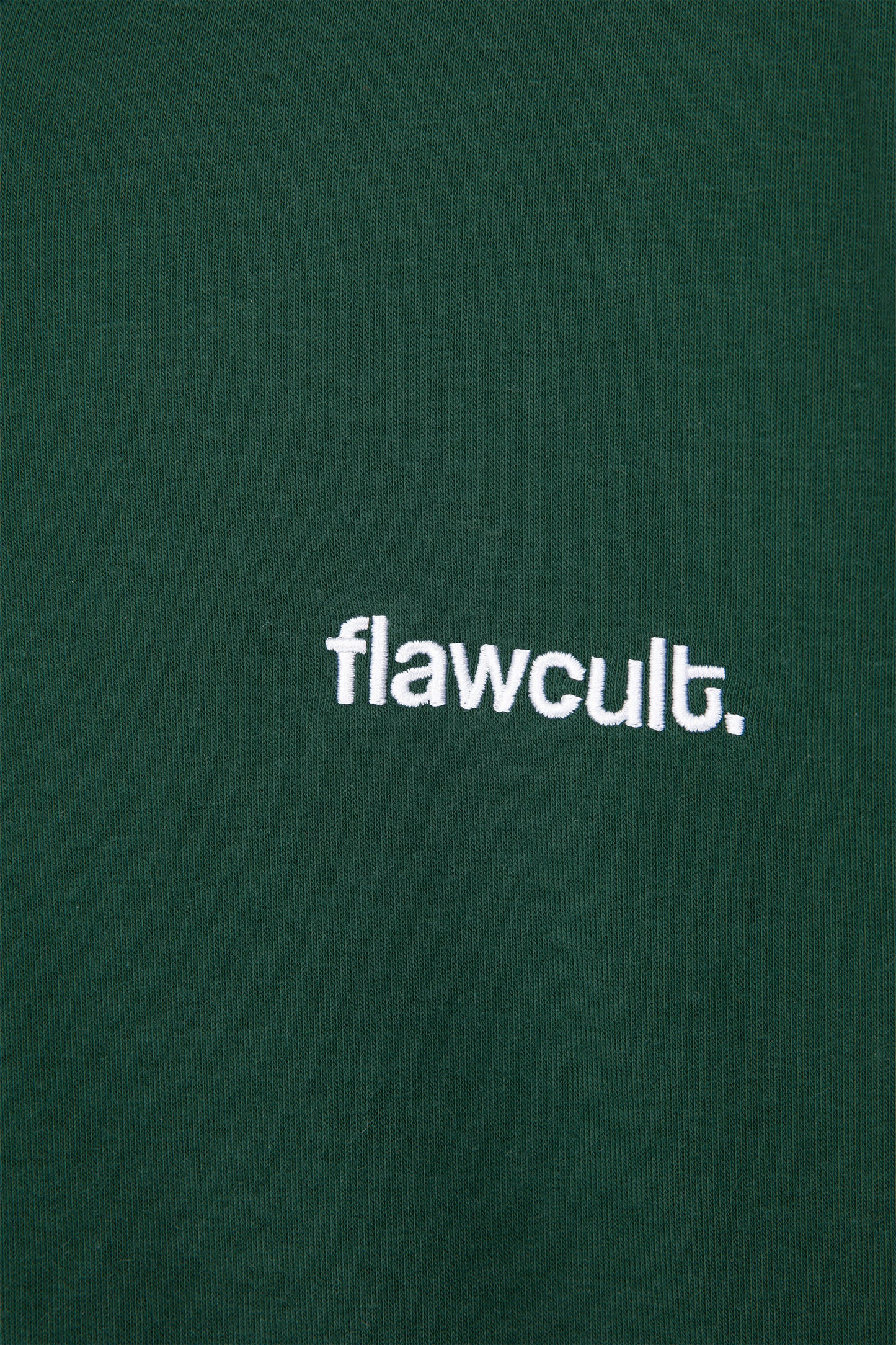 Flawcult bestickter grüner Kapuzenpullover mit Reißverschluss