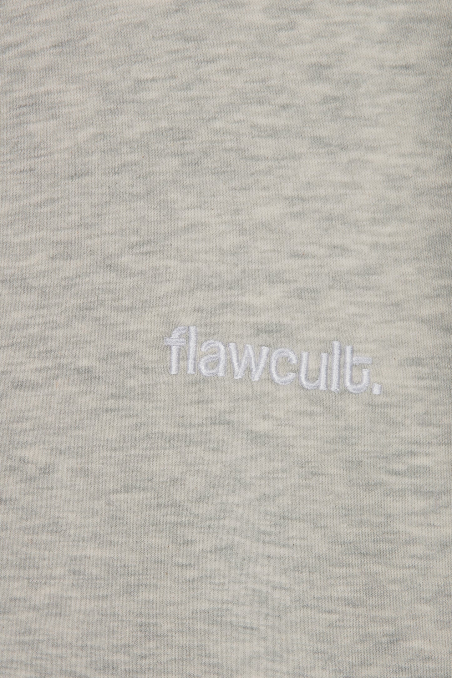 Flawcult bestickter grauer Kapuzenpullover mit Reißverschluss