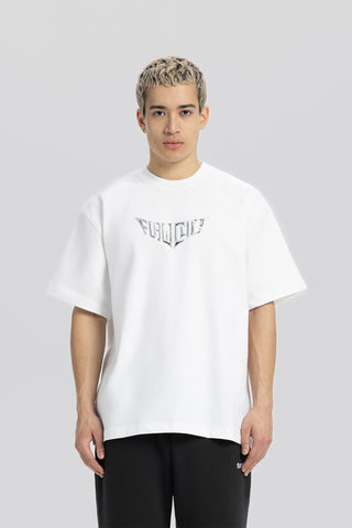 Flawcult Hologram White Print Tee